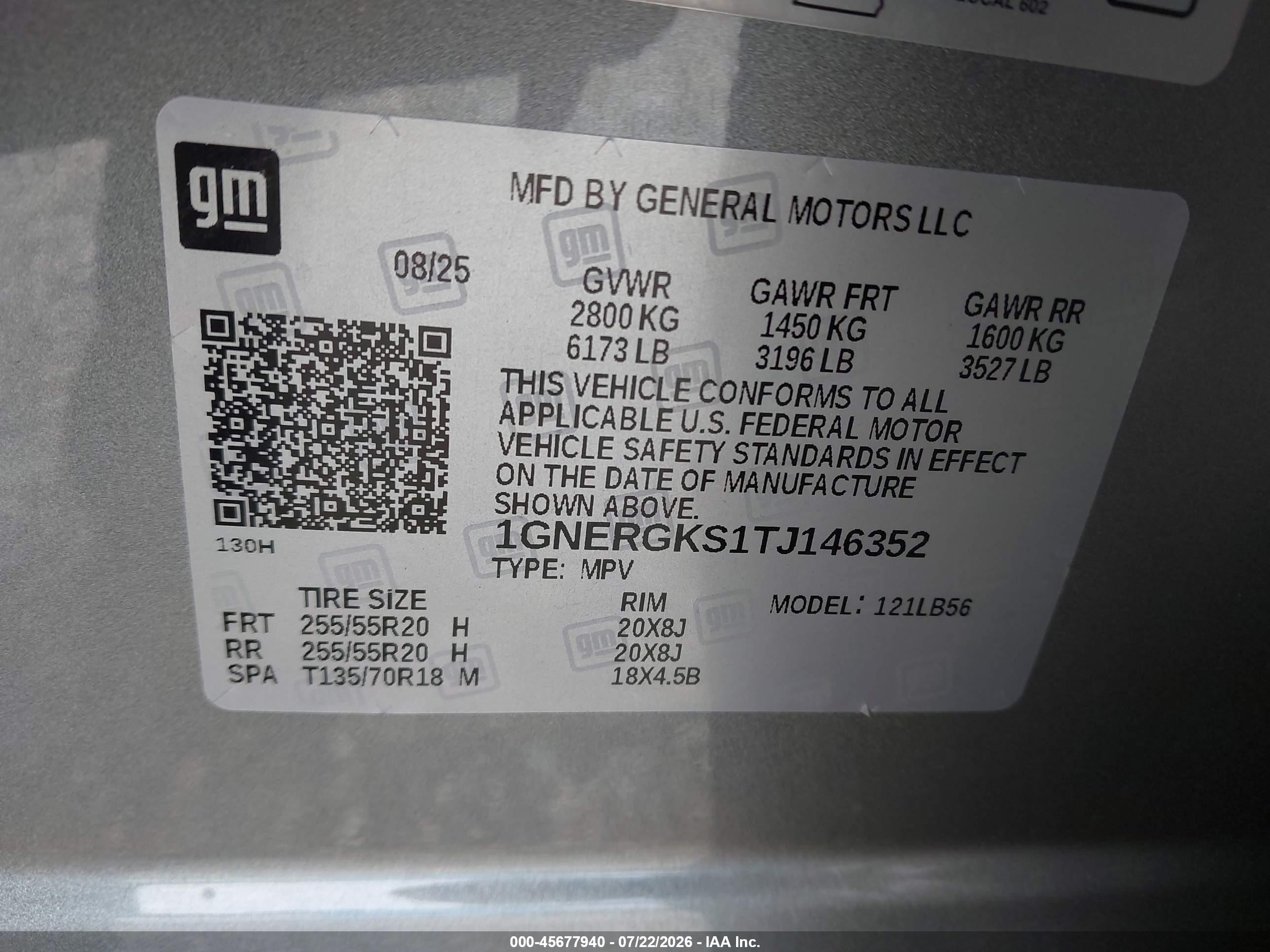 2026 Chevrolet Traverse Fwd Lt Gray vin: 1GNERGKS1TJ146352