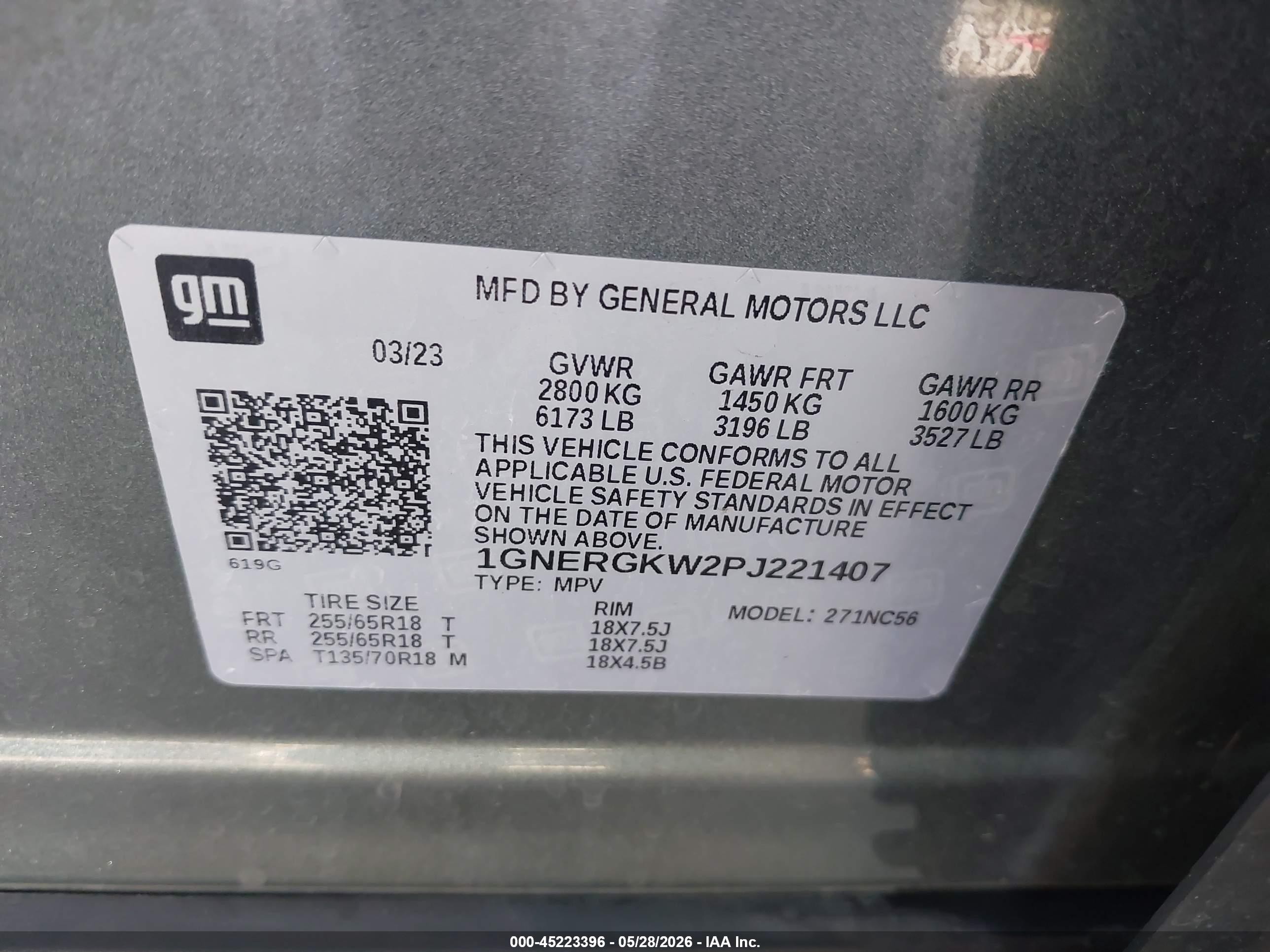 2023 Chevrolet Traverse Fwd Lt Cloth Green vin: 1GNERGKW2PJ221407