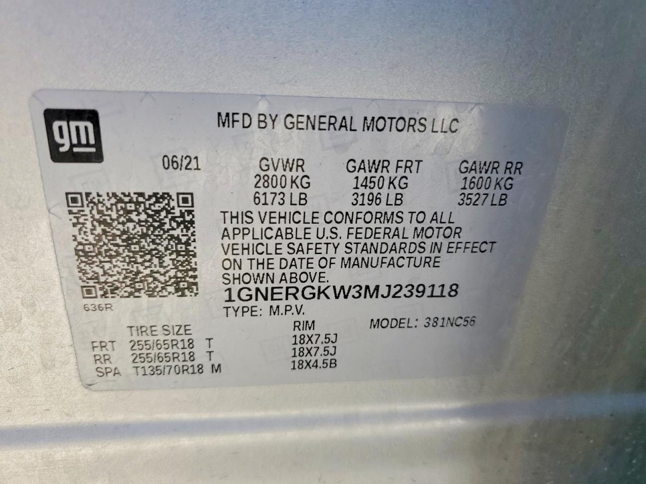 2021 Chevrolet Traverse Lt Silver vin: 1GNERGKW3MJ239118