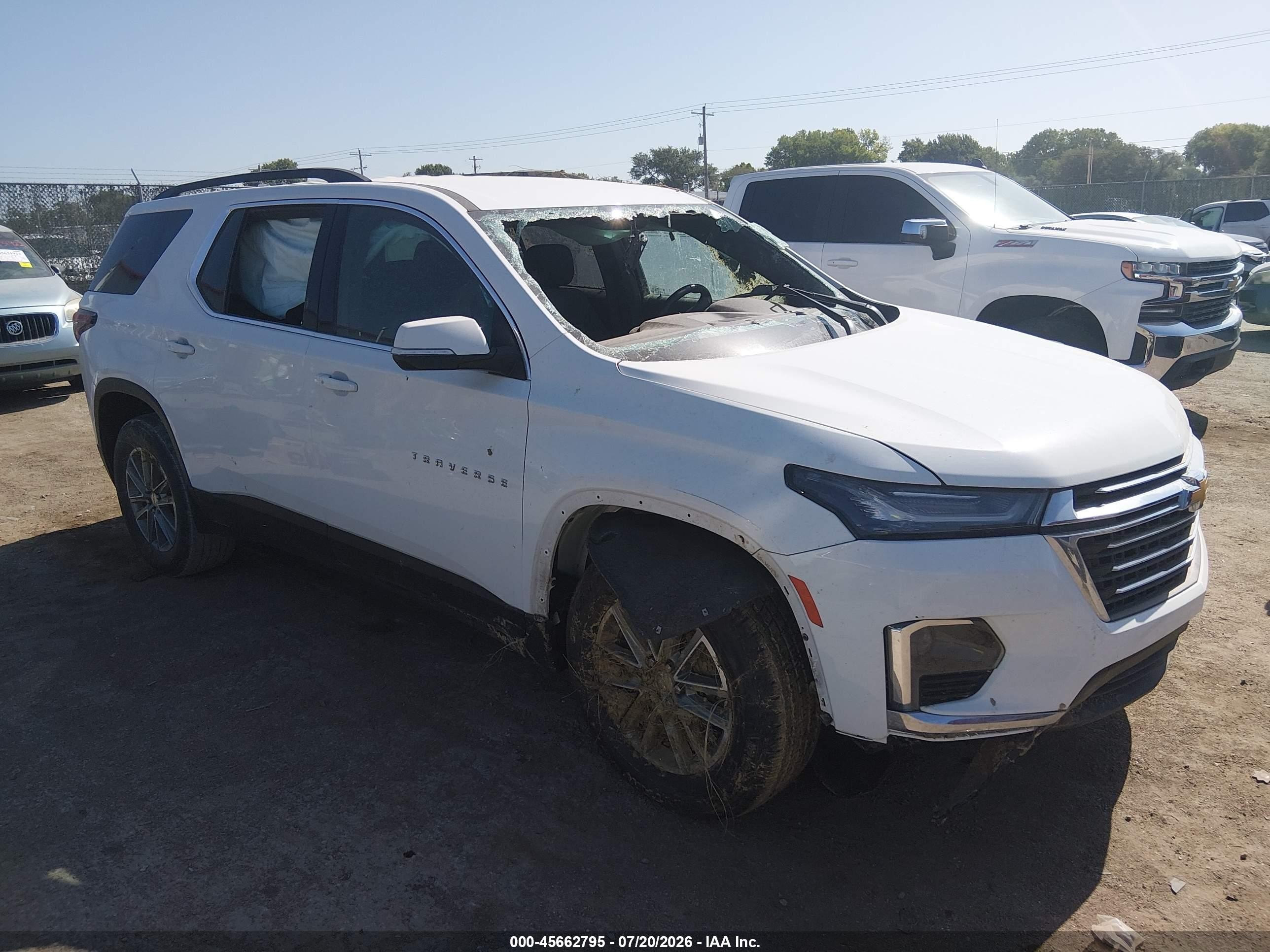 2023 Chevrolet Traverse Fwd Lt Cloth White vin: 1GNERGKW7PJ132318