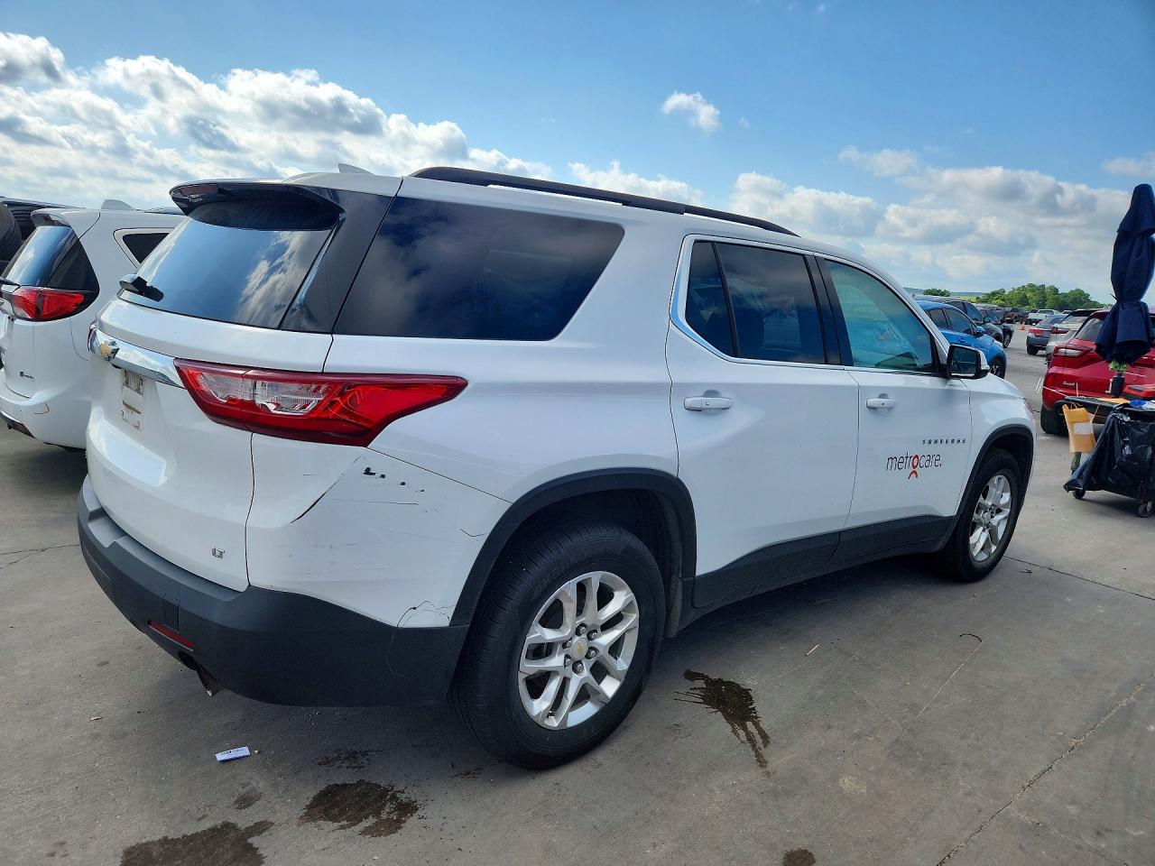 2020 Chevrolet Traverse Lt White vin: 1GNERGKW8LJ298910