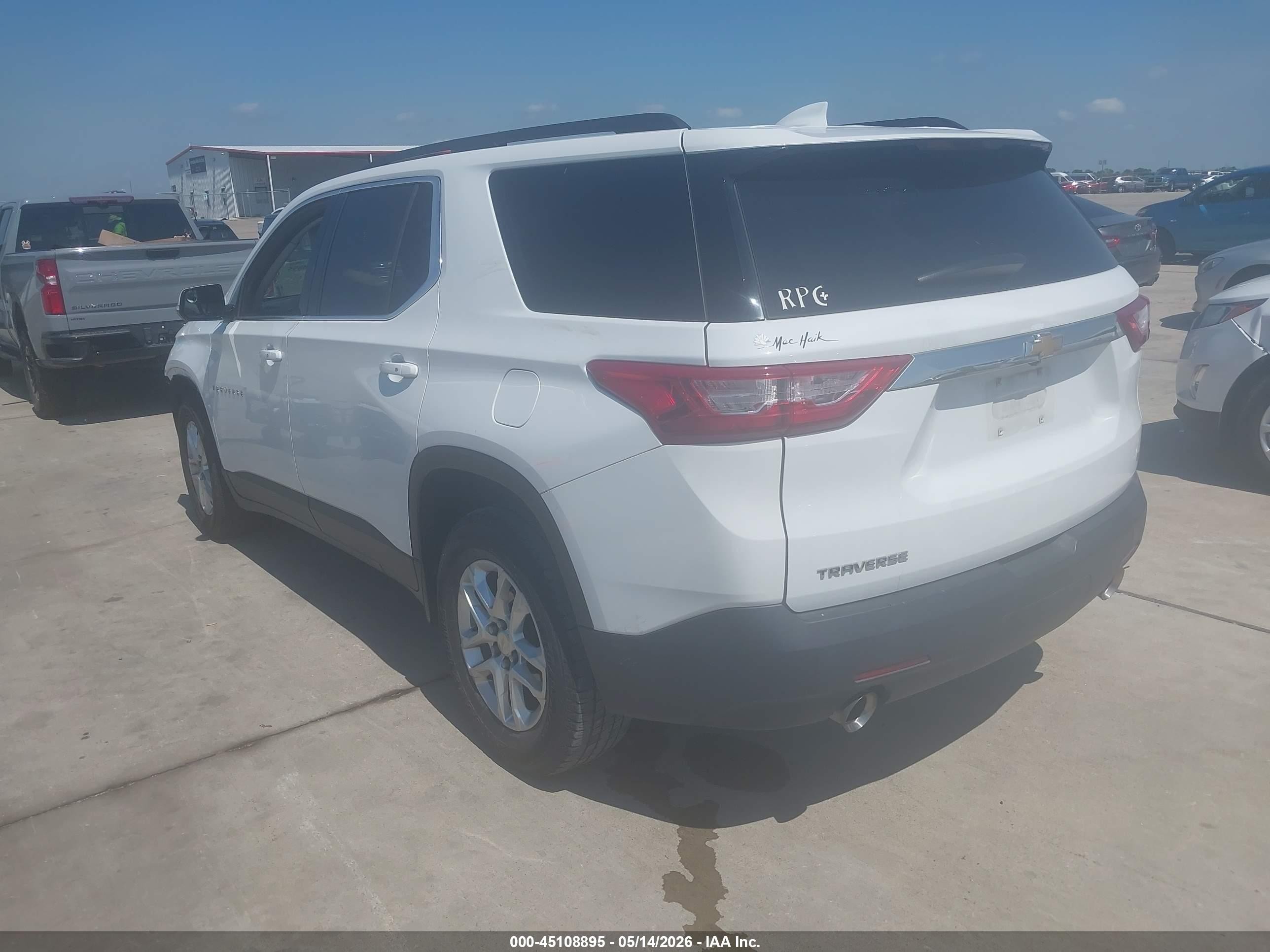2019 Chevrolet Traverse 1lt White vin: 1GNERGKW9KJ201180