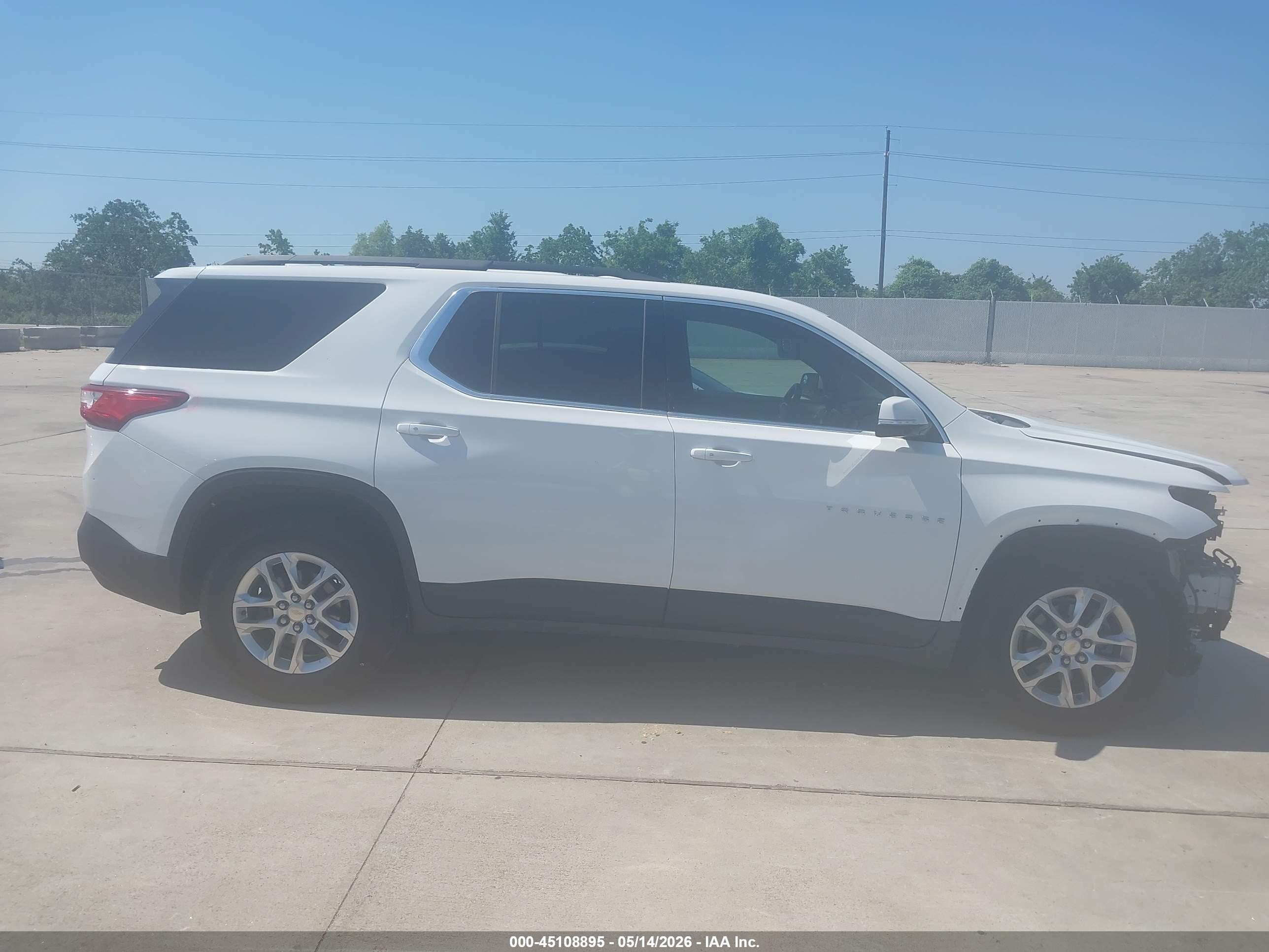 2019 Chevrolet Traverse 1lt White vin: 1GNERGKW9KJ201180