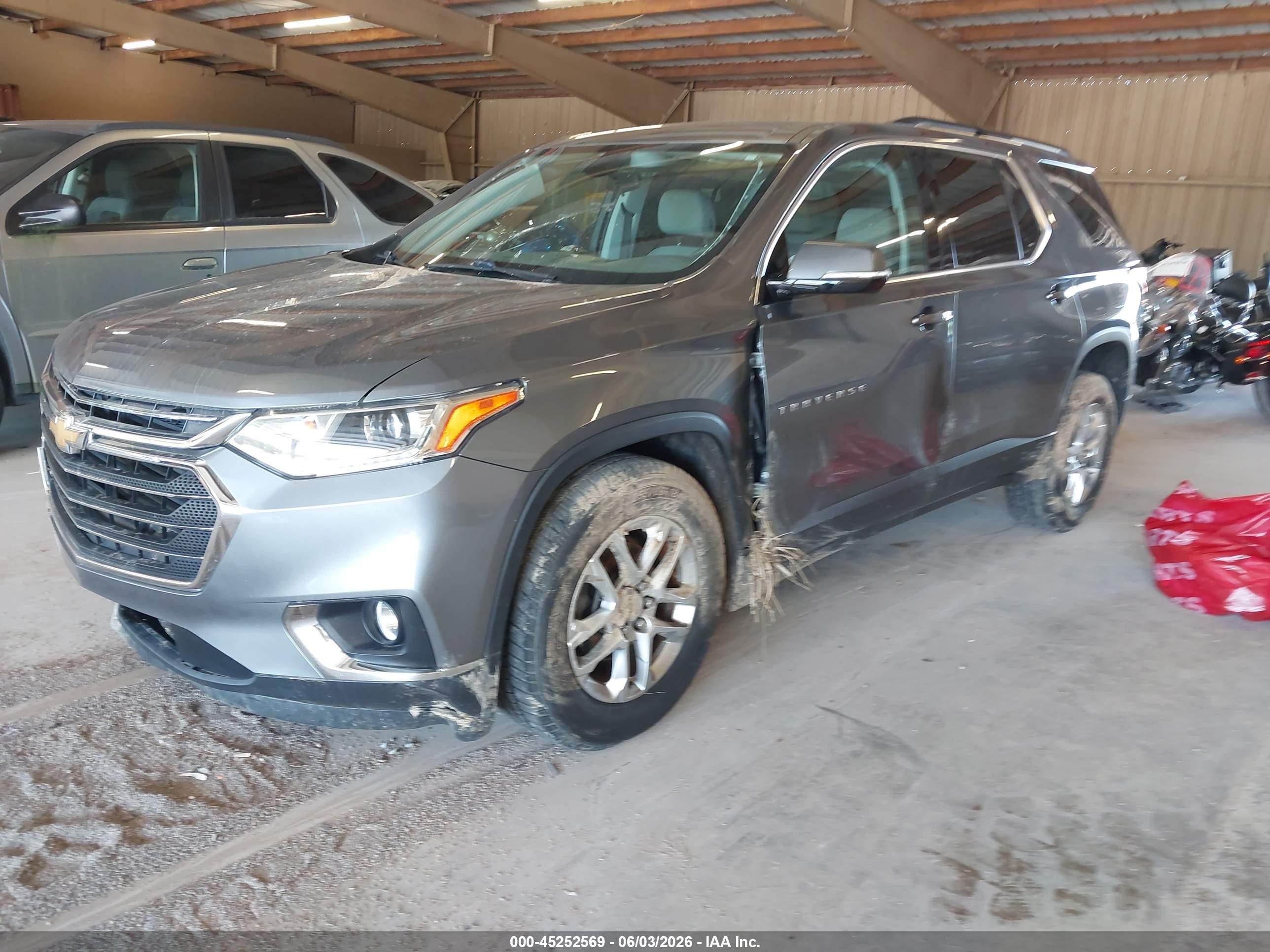 2019 Chevrolet Traverse 1lt Gray vin: 1GNERGKWXKJ154807