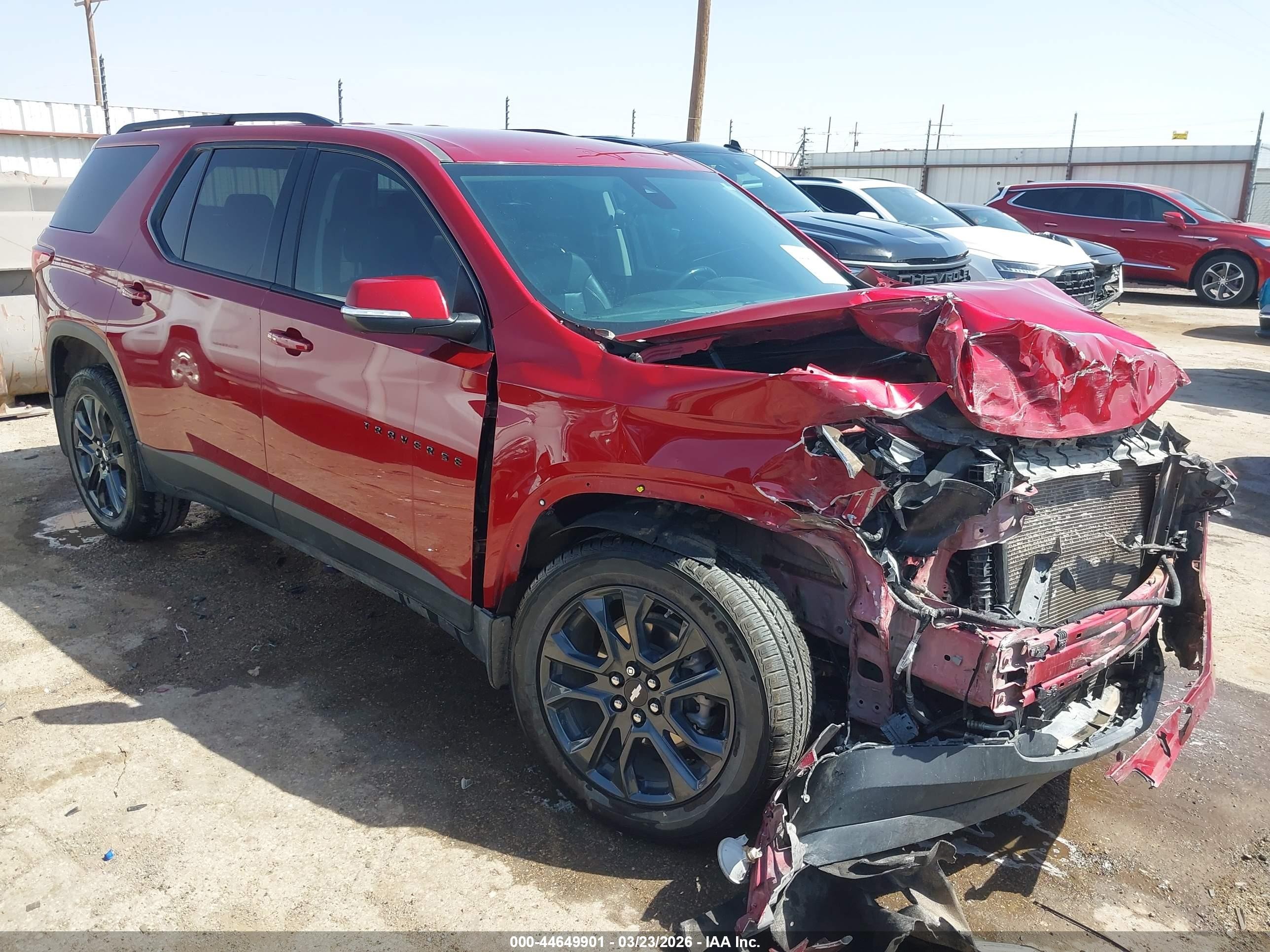 2021 Chevrolet Traverse Fwd Rs Red vin: 1GNERJKW0MJ137952