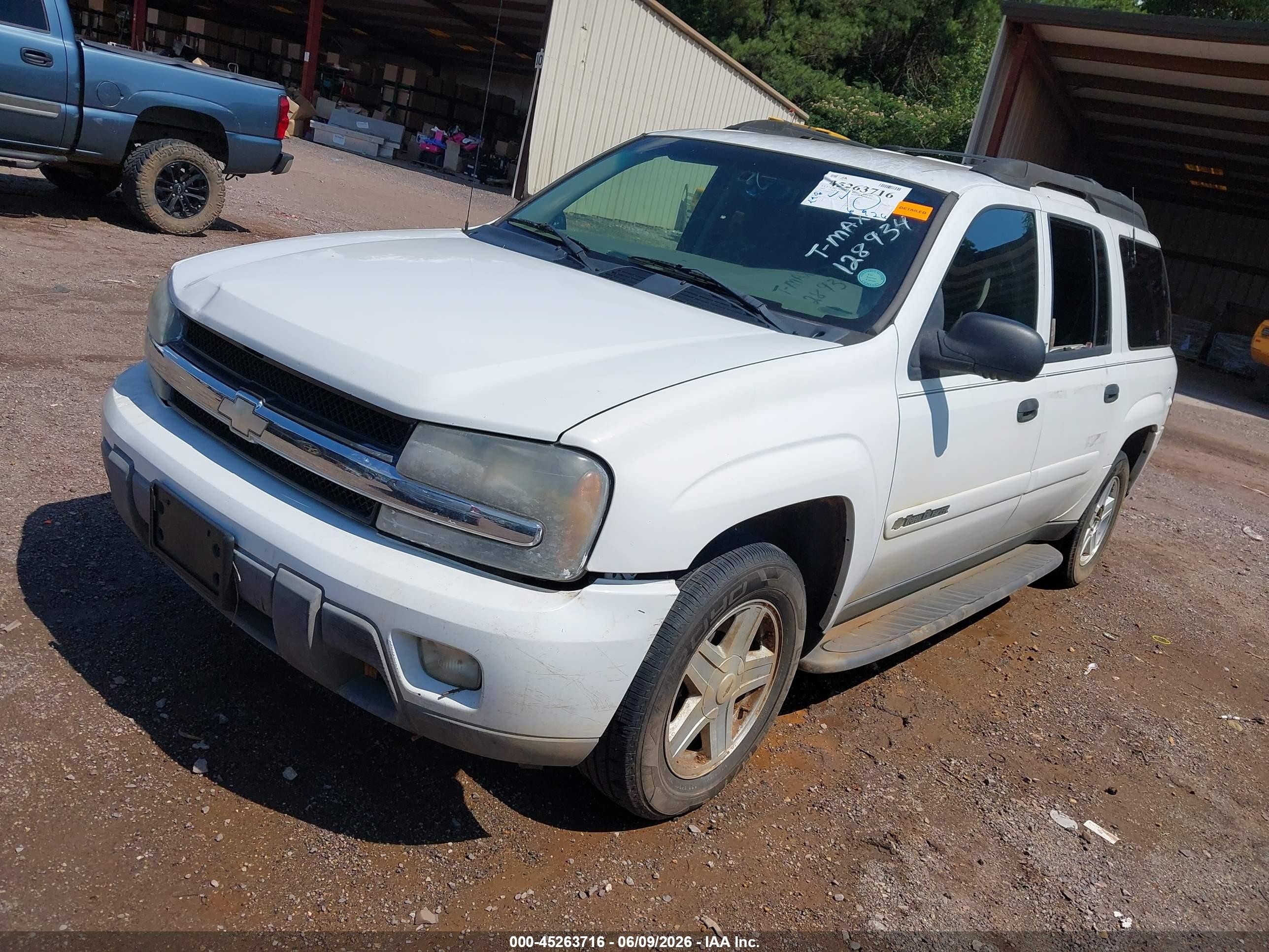 2003 Chevrolet Trailblazer Ext Lt White vin: 1GNES16S136128934