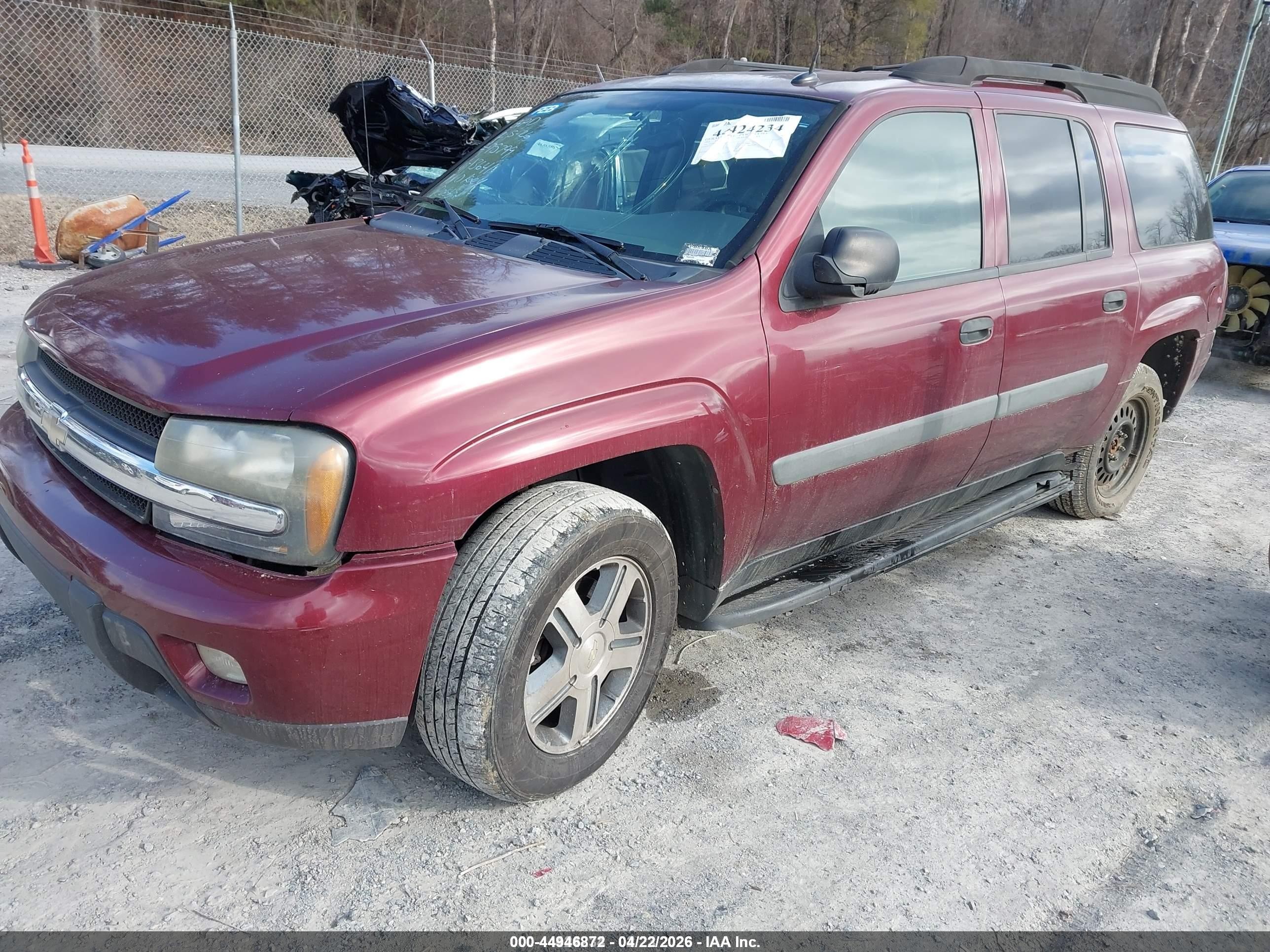 2005 Chevrolet Trailblazer Ext Ls Burgundy vin: 1GNES16S256143641