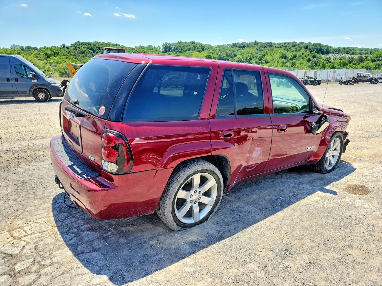 2008 Chevrolet Trailblazer Ss Burgundy vin: 1GNET13H982147736