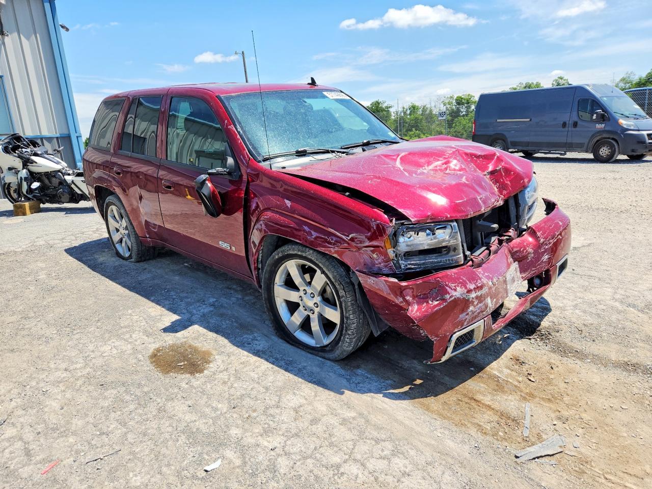2008 Chevrolet Trailblazer Ss Burgundy vin: 1GNET13H982147736