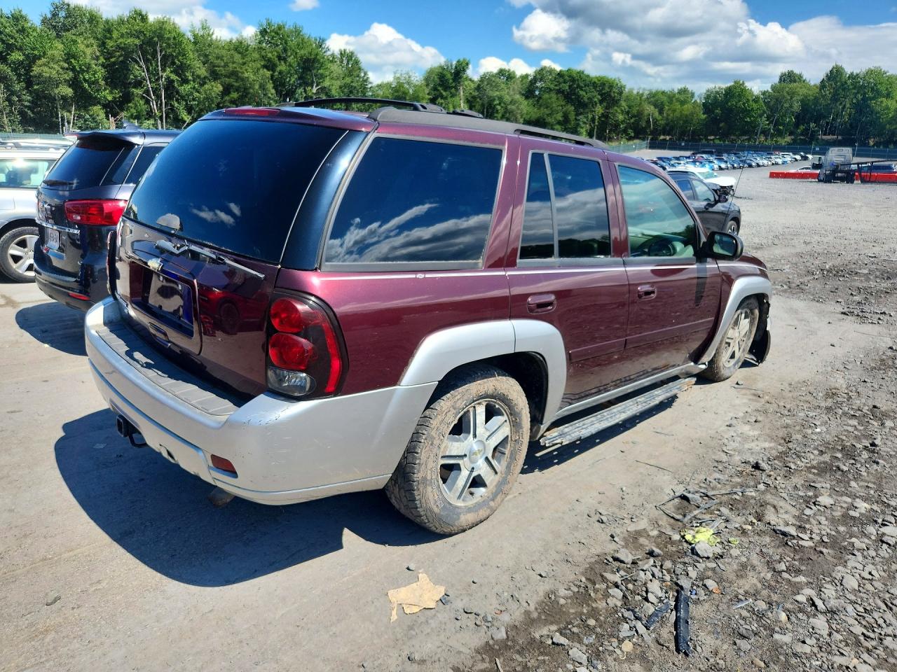 2006 Chevrolet Trailblazer Ls Burgundy vin: 1GNET13M762143548