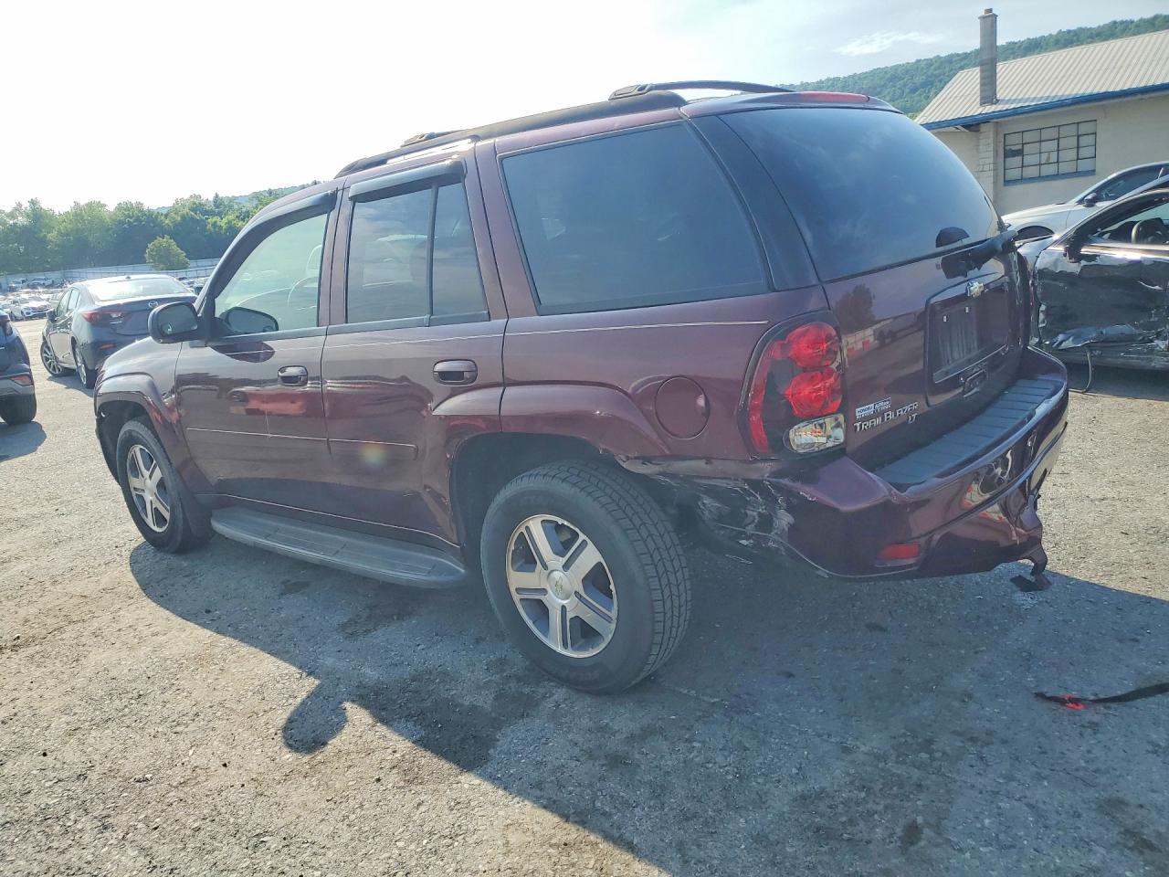 2007 Chevrolet Trailblazer Ls Burgundy vin: 1GNET13M972261831