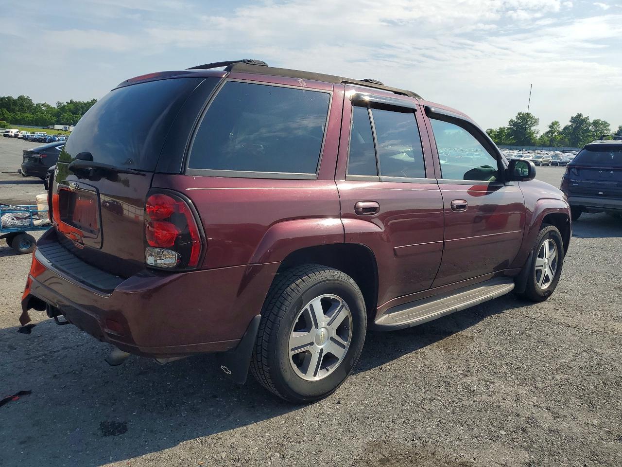 2007 Chevrolet Trailblazer Ls Burgundy vin: 1GNET13M972261831