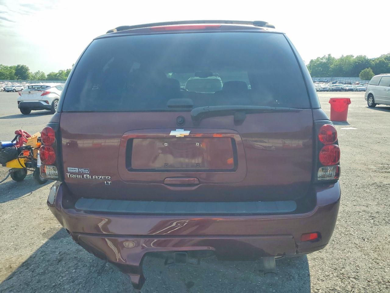 2007 Chevrolet Trailblazer Ls Burgundy vin: 1GNET13M972261831