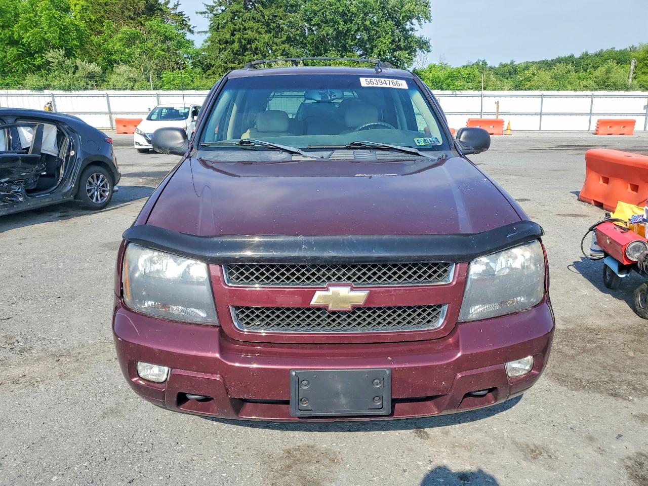 2007 Chevrolet Trailblazer Ls Burgundy vin: 1GNET13M972261831