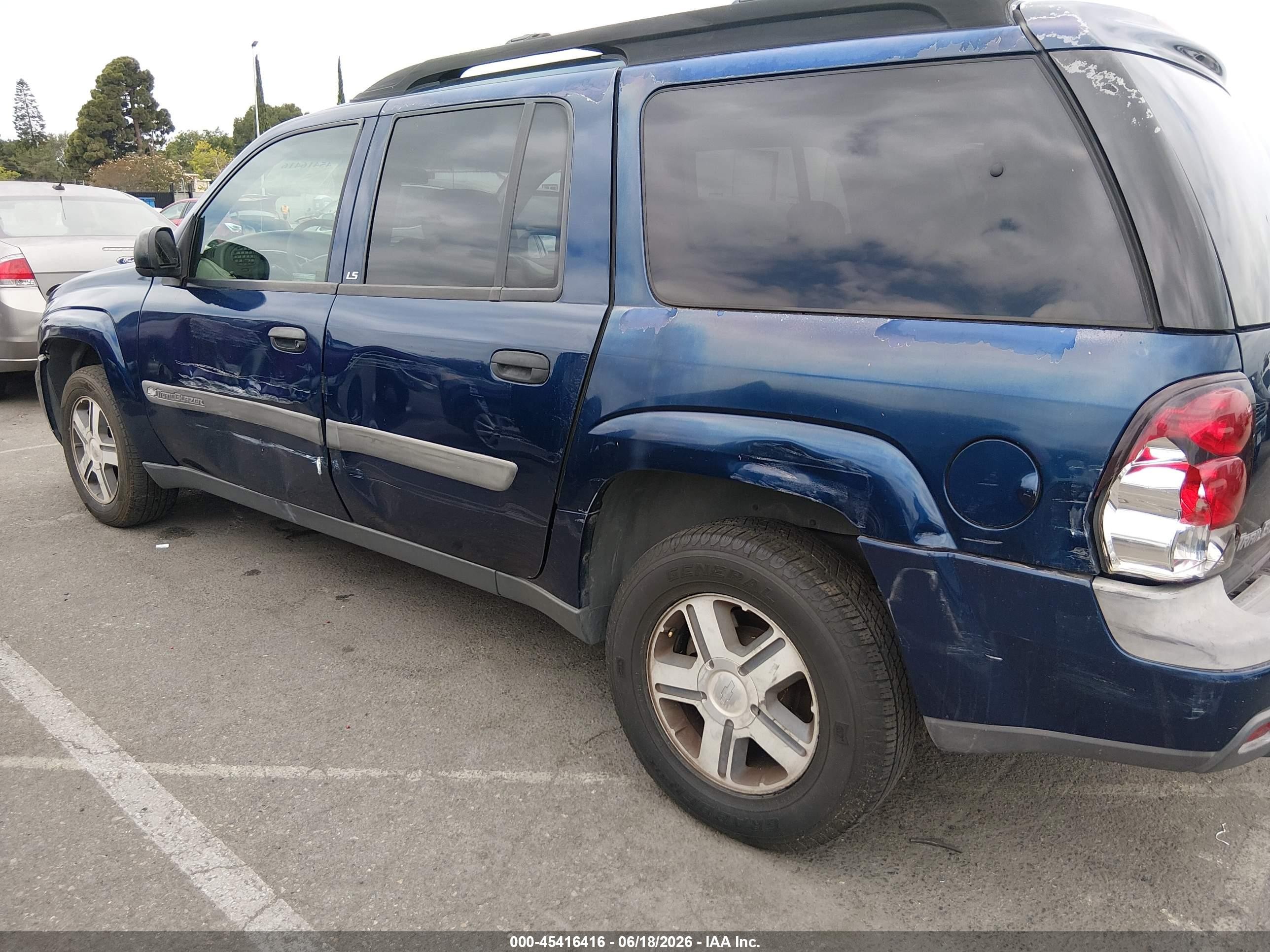2004 Chevrolet Trailblazer Ext Ls Blue vin: 1GNET16S046108737