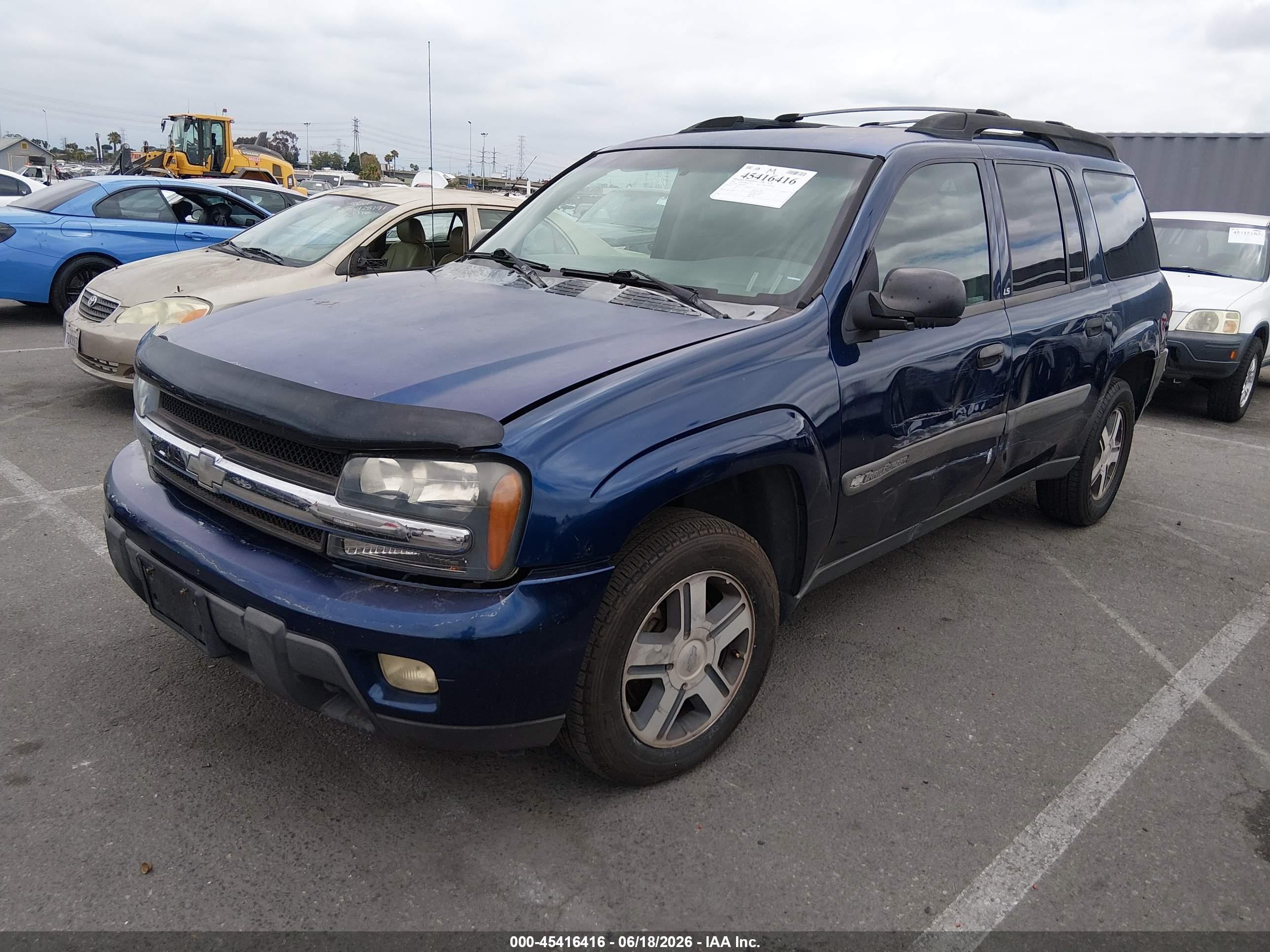 2004 Chevrolet Trailblazer Ext Ls Blue vin: 1GNET16S046108737