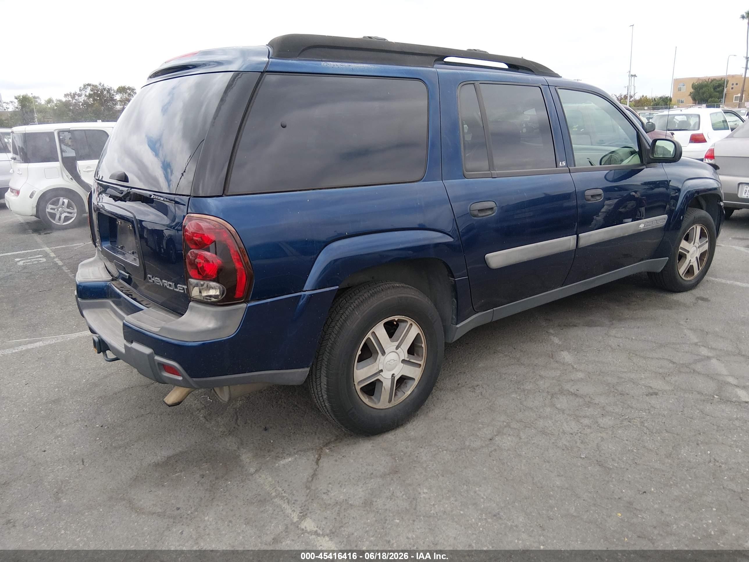 2004 Chevrolet Trailblazer Ext Ls Blue vin: 1GNET16S046108737