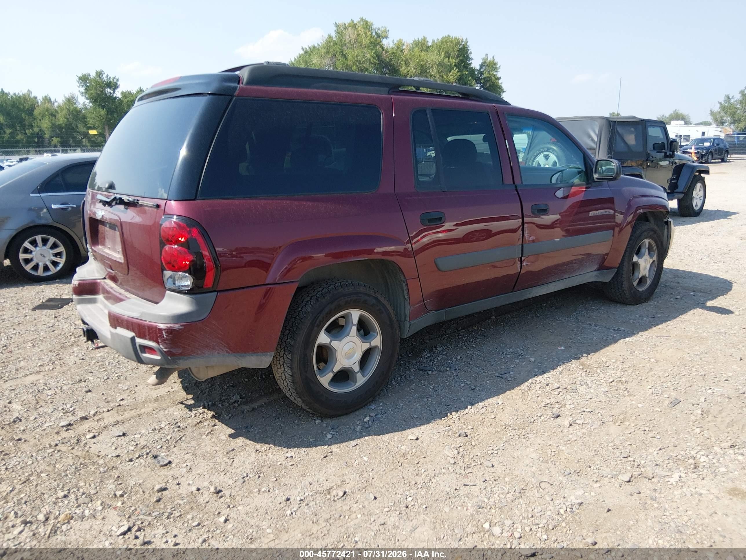 2005 Chevrolet Trailblazer Ext Ls Темно-бордовый vin: 1GNET16S056153257