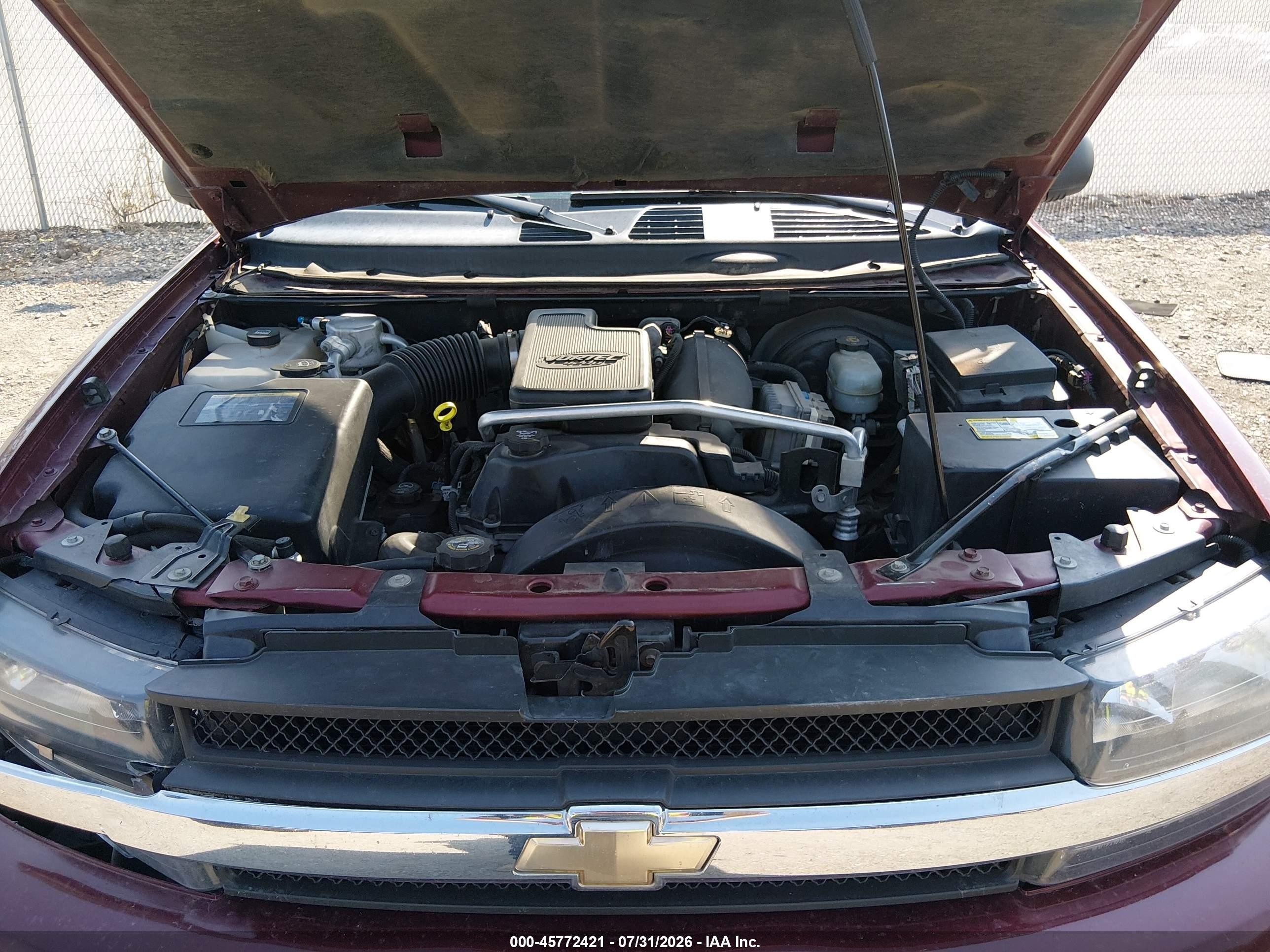 2005 Chevrolet Trailblazer Ext Ls Темно-бордовый vin: 1GNET16S056153257