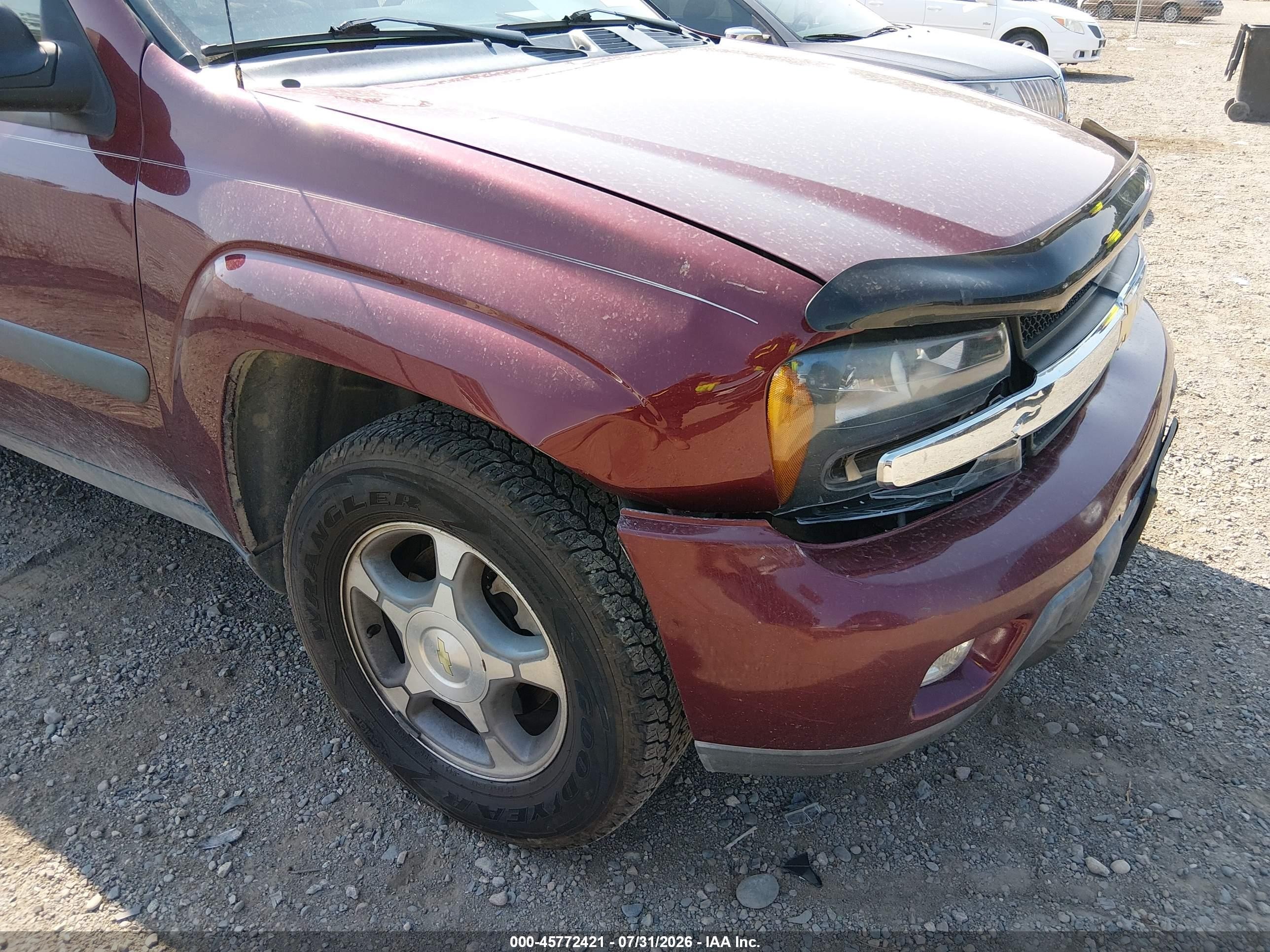 2005 Chevrolet Trailblazer Ext Ls Темно-бордовый vin: 1GNET16S056153257