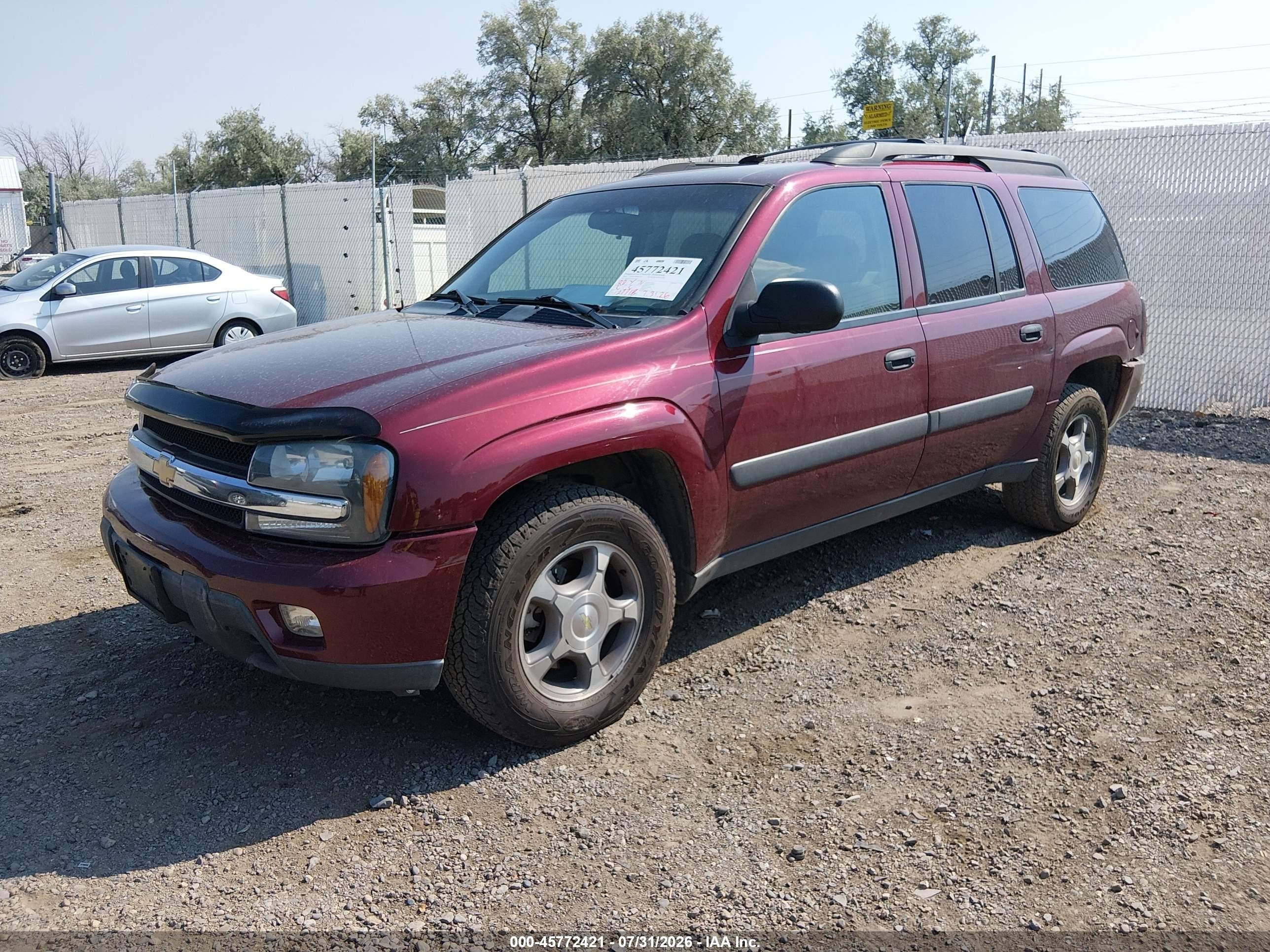 2005 Chevrolet Trailblazer Ext Ls Темно-бордовый vin: 1GNET16S056153257