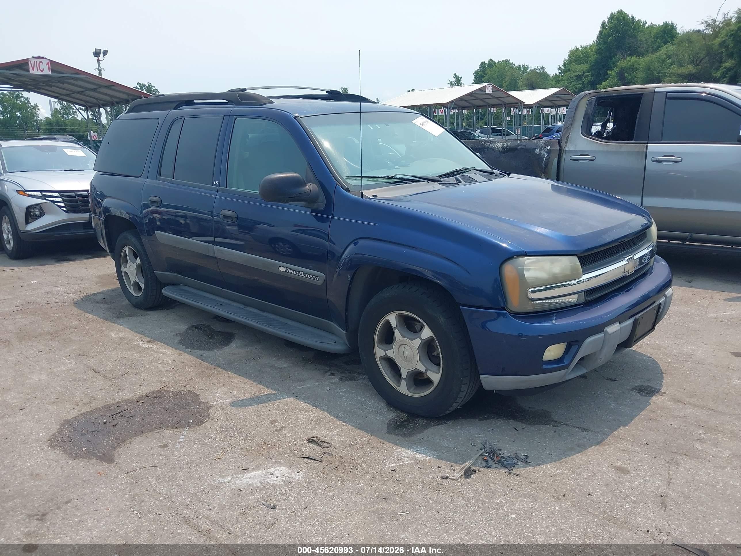 2004 Chevrolet Trailblazer Ext Ls Blue vin: 1GNET16S146110643