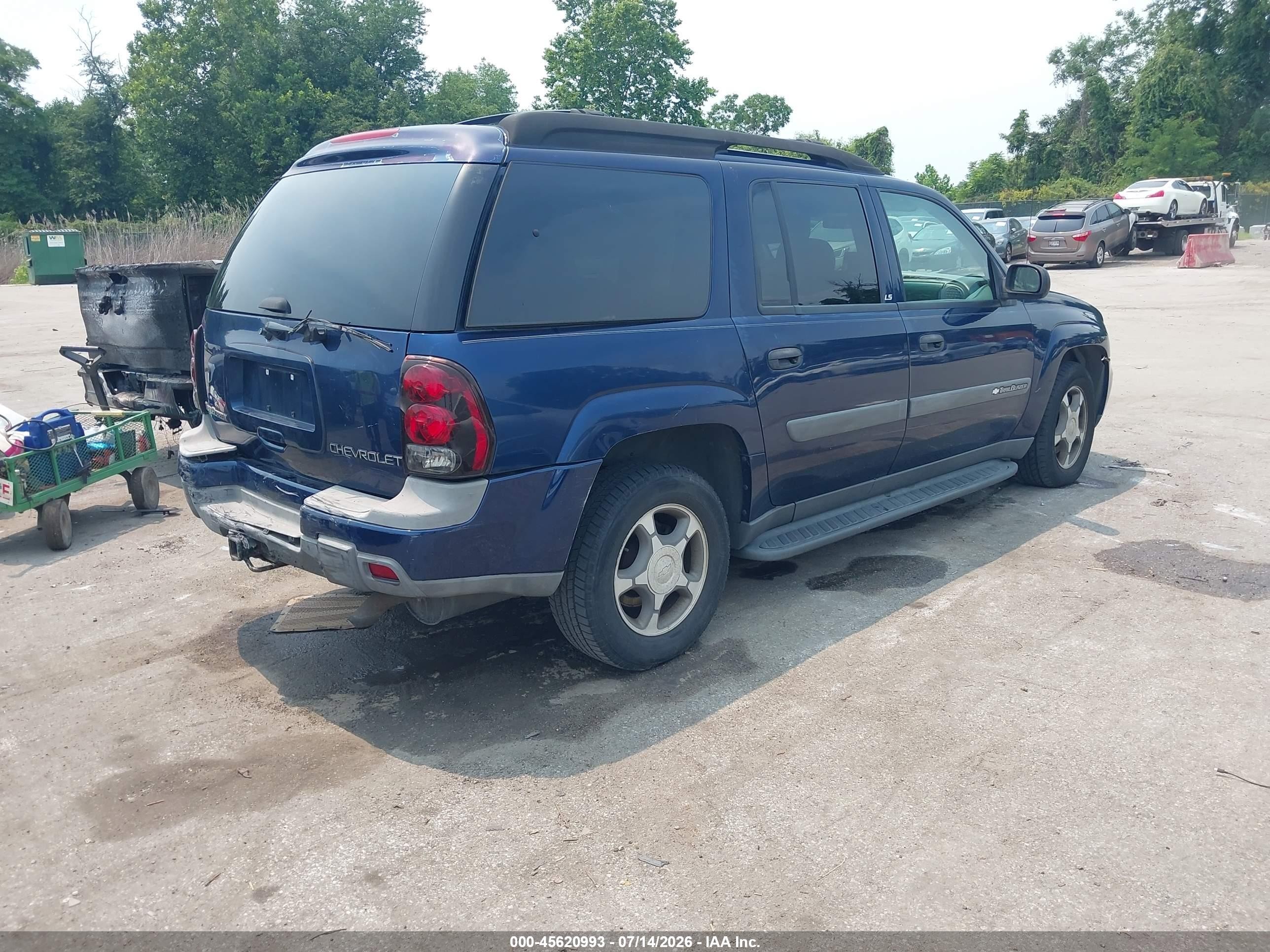 2004 Chevrolet Trailblazer Ext Ls Blue vin: 1GNET16S146110643