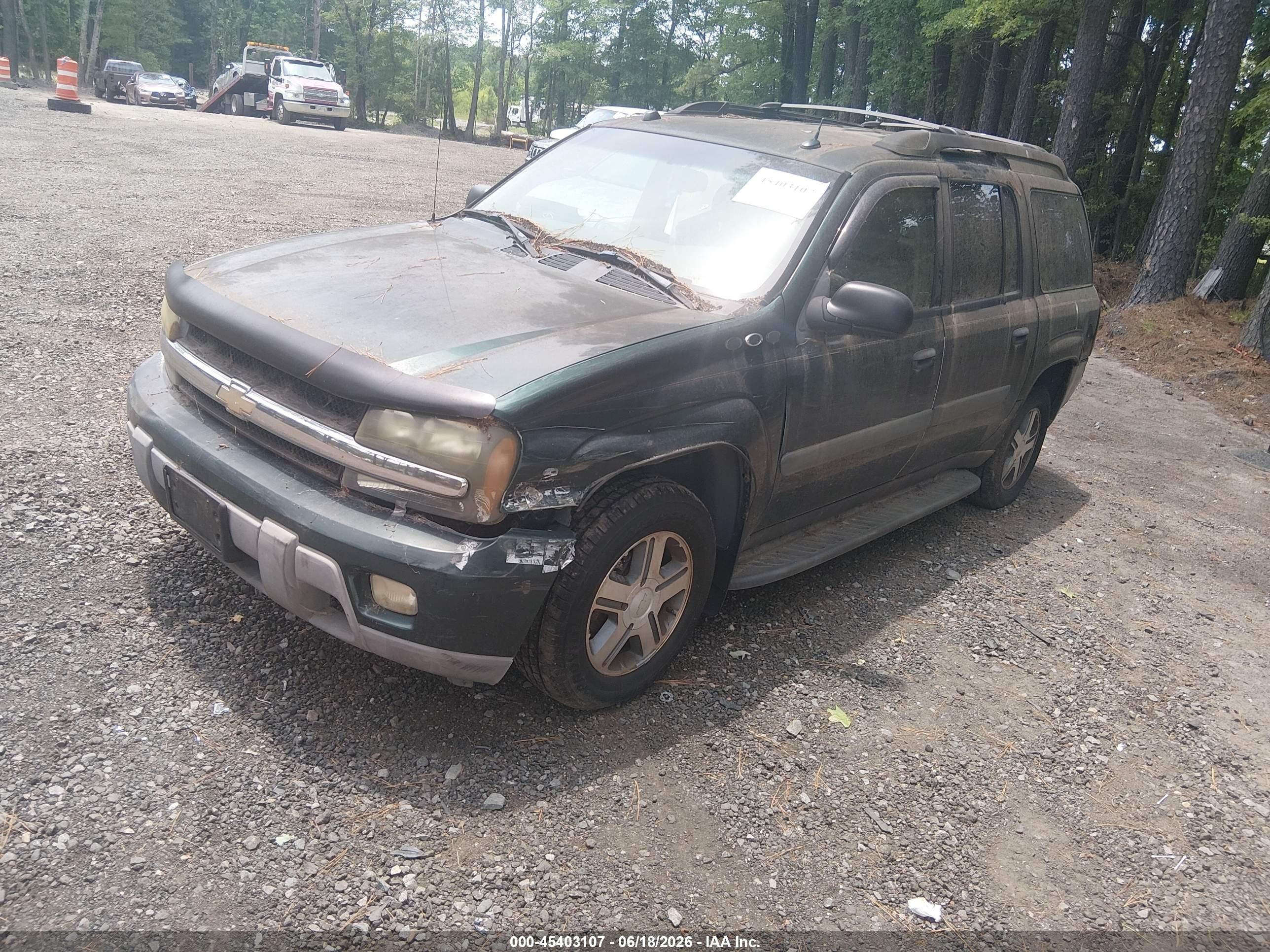 2005 Chevrolet Trailblazer Ext Ls Green vin: 1GNET16S156206161