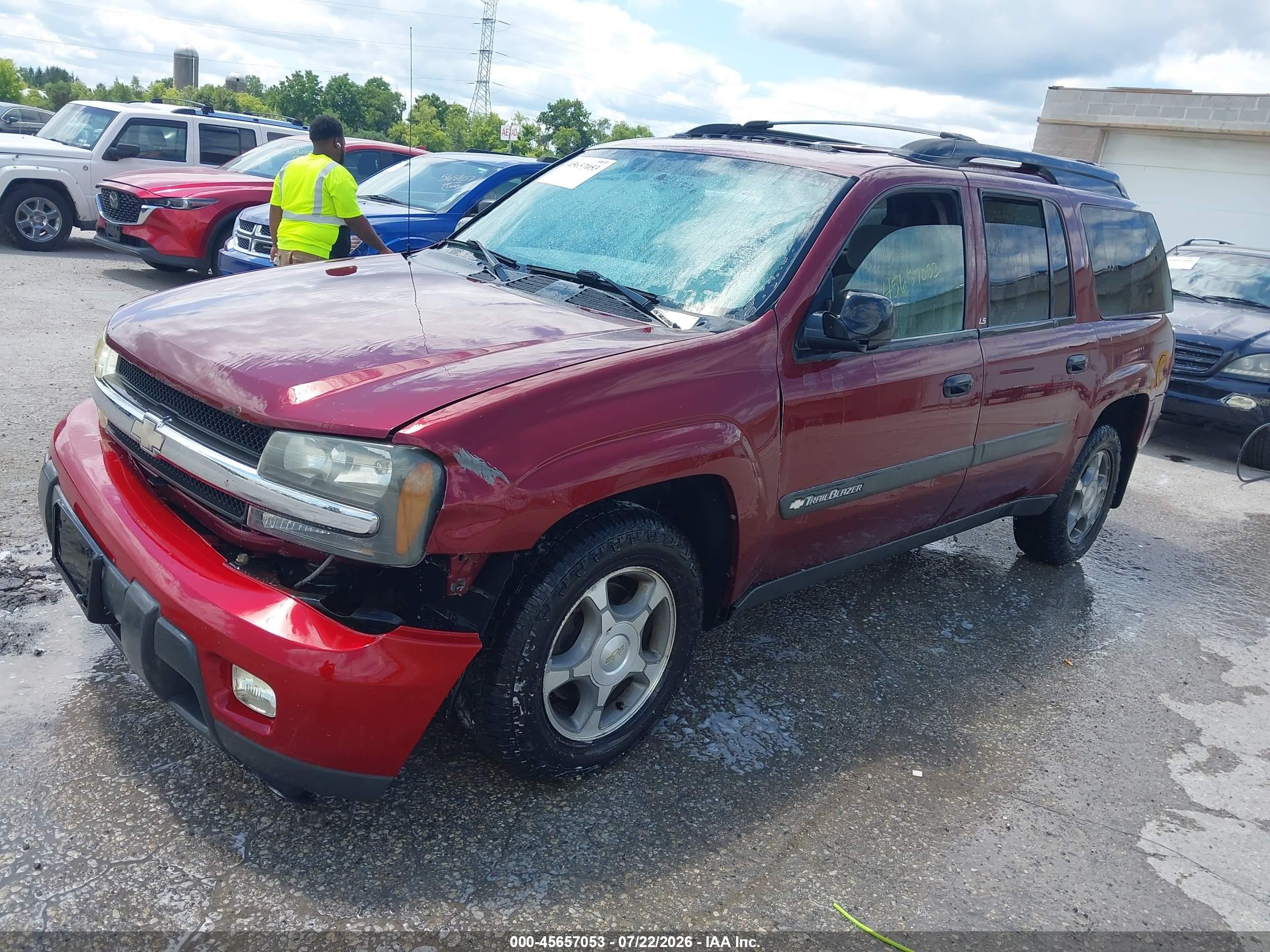 2004 Chevrolet Trailblazer Ext Ls Burgundy vin: 1GNET16S746236036