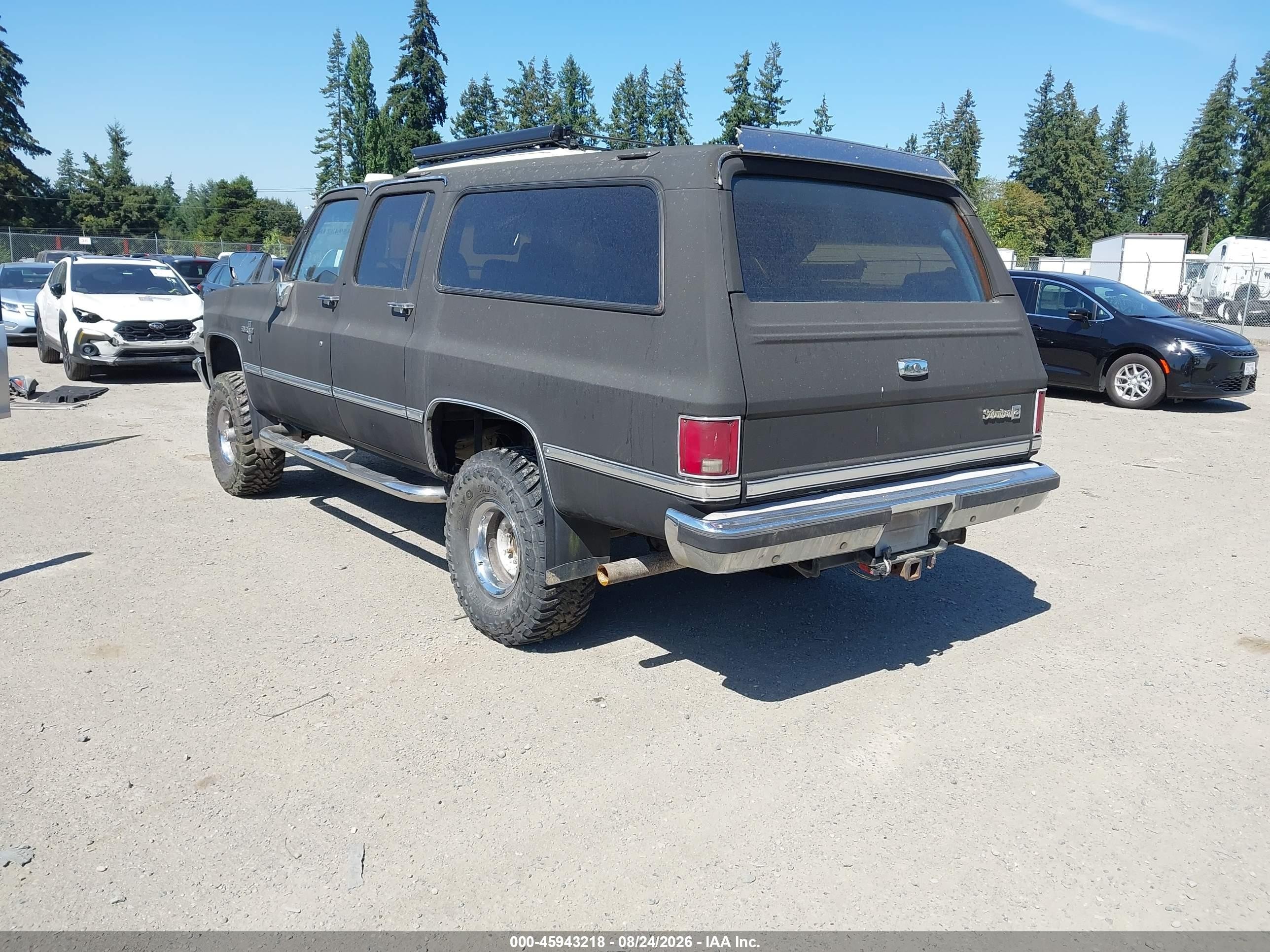 1987 Chevrolet Suburban V10 Черный vin: 1GNEV16K2HF177395