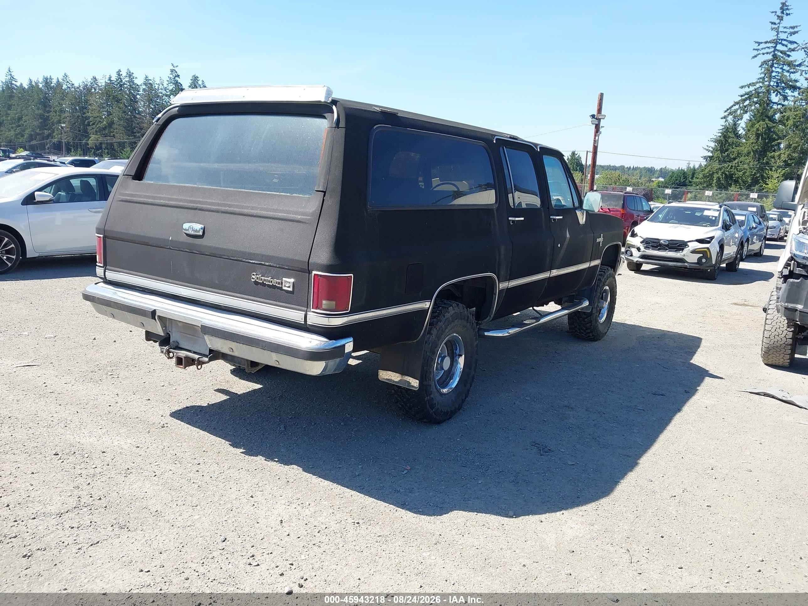 1987 Chevrolet Suburban V10 Черный vin: 1GNEV16K2HF177395