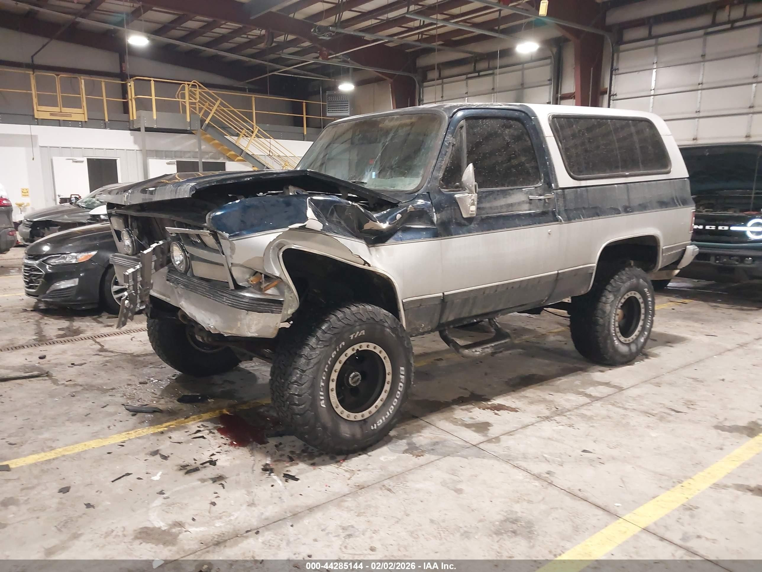 1989 Chevrolet Blazer V10 Blue vin: 1GNEV18K2KF109456