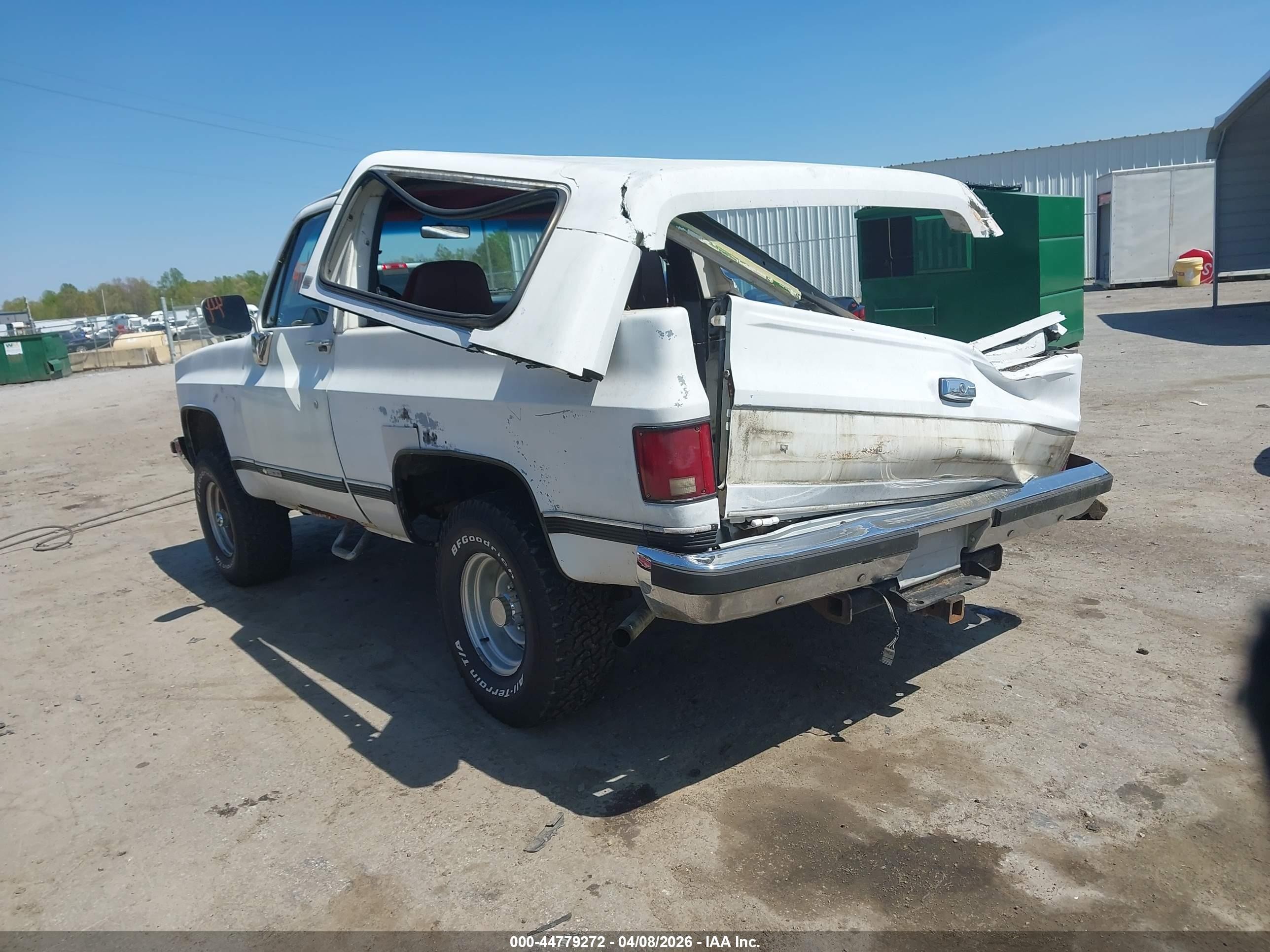1989 Chevrolet Blazer V10 White vin: 1GNEV18K9KF176362