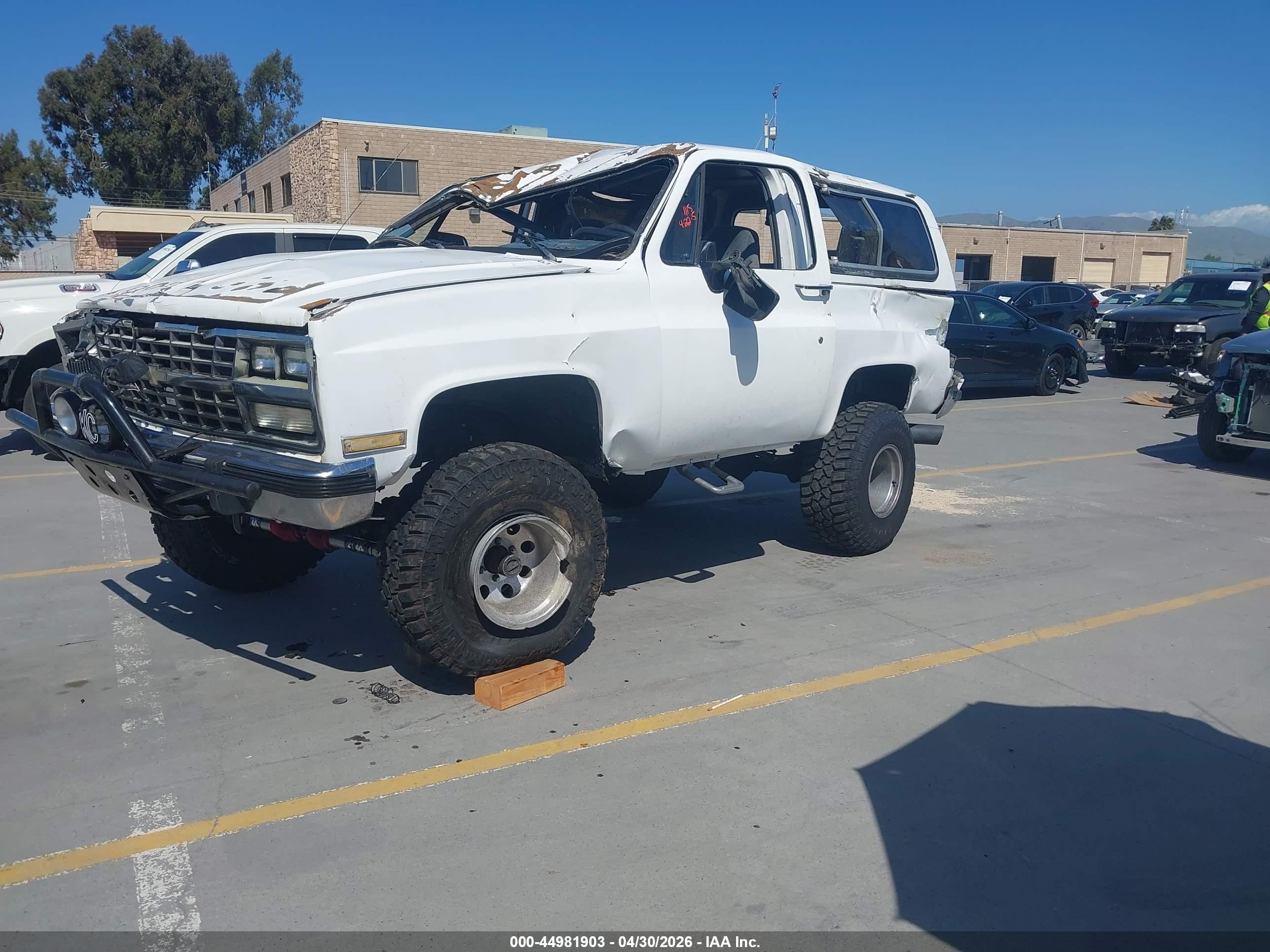 1991 Chevrolet Blazer V10 White vin: 1GNEV18KXMF113385