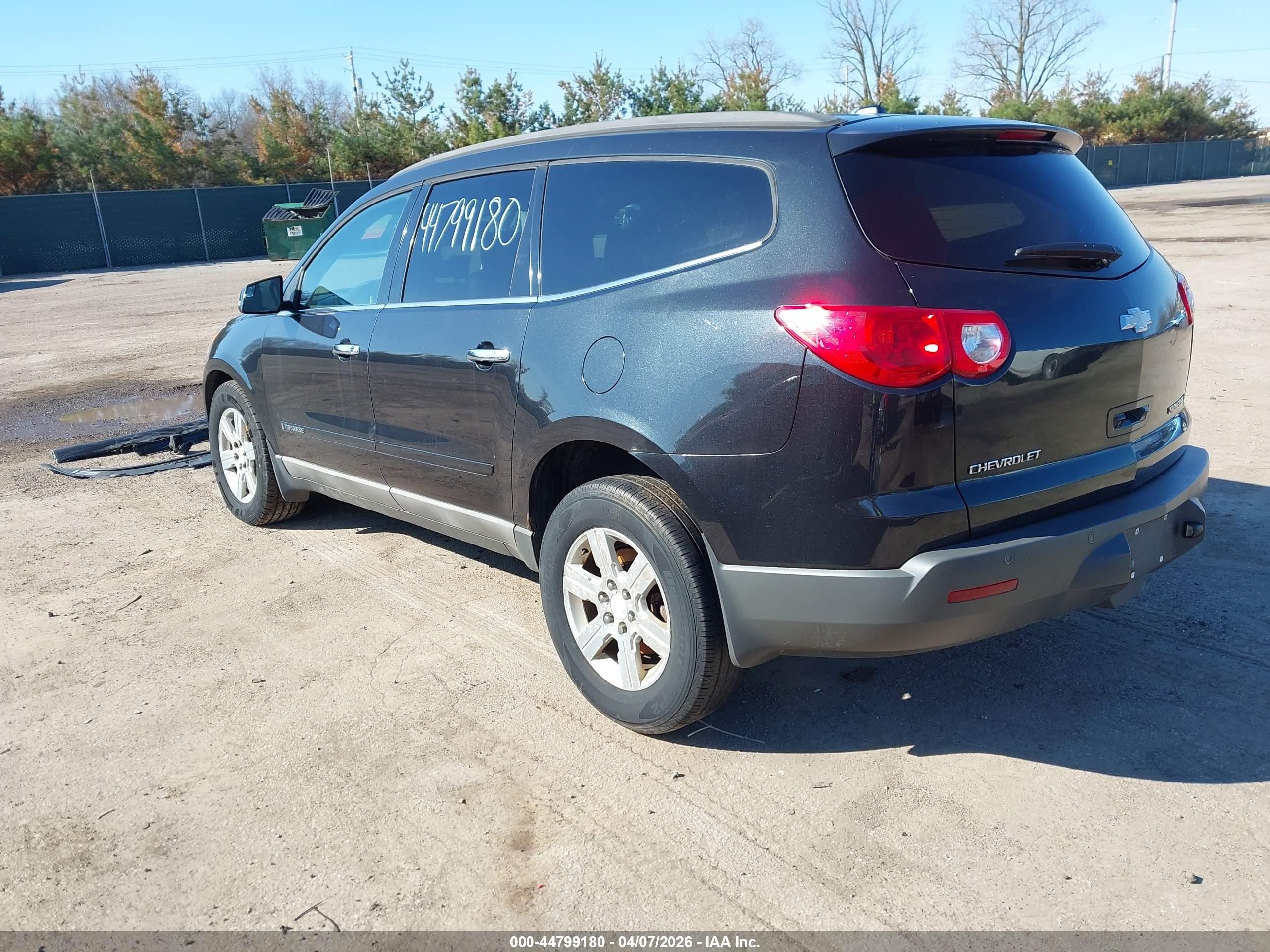2009 Chevrolet Traverse Lt Black vin: 1GNEV23DX9S176452