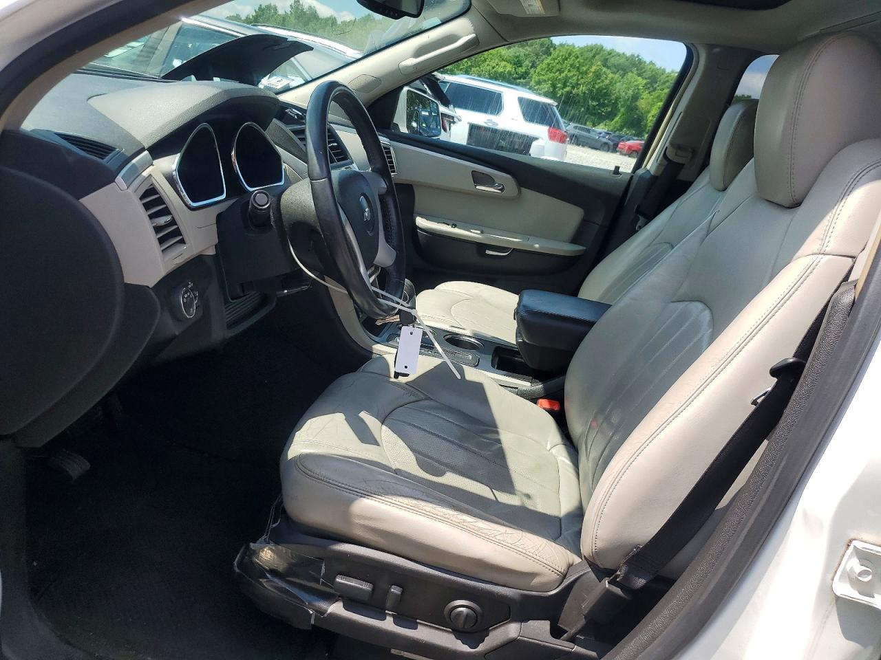 2009 Chevrolet Traverse Ltz White vin: 1GNEV33DX9S108948