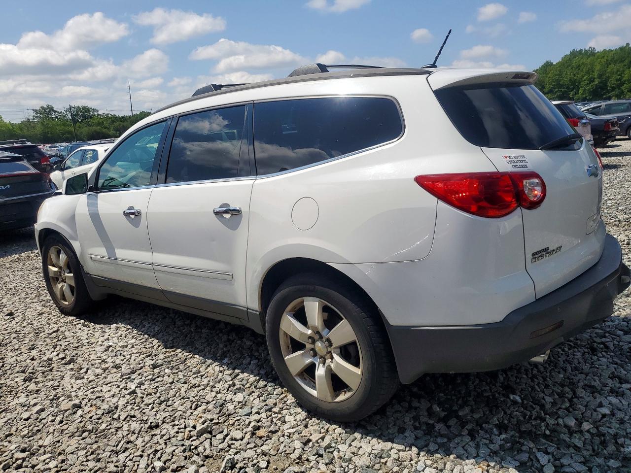 2009 Chevrolet Traverse Ltz White vin: 1GNEV33DX9S108948