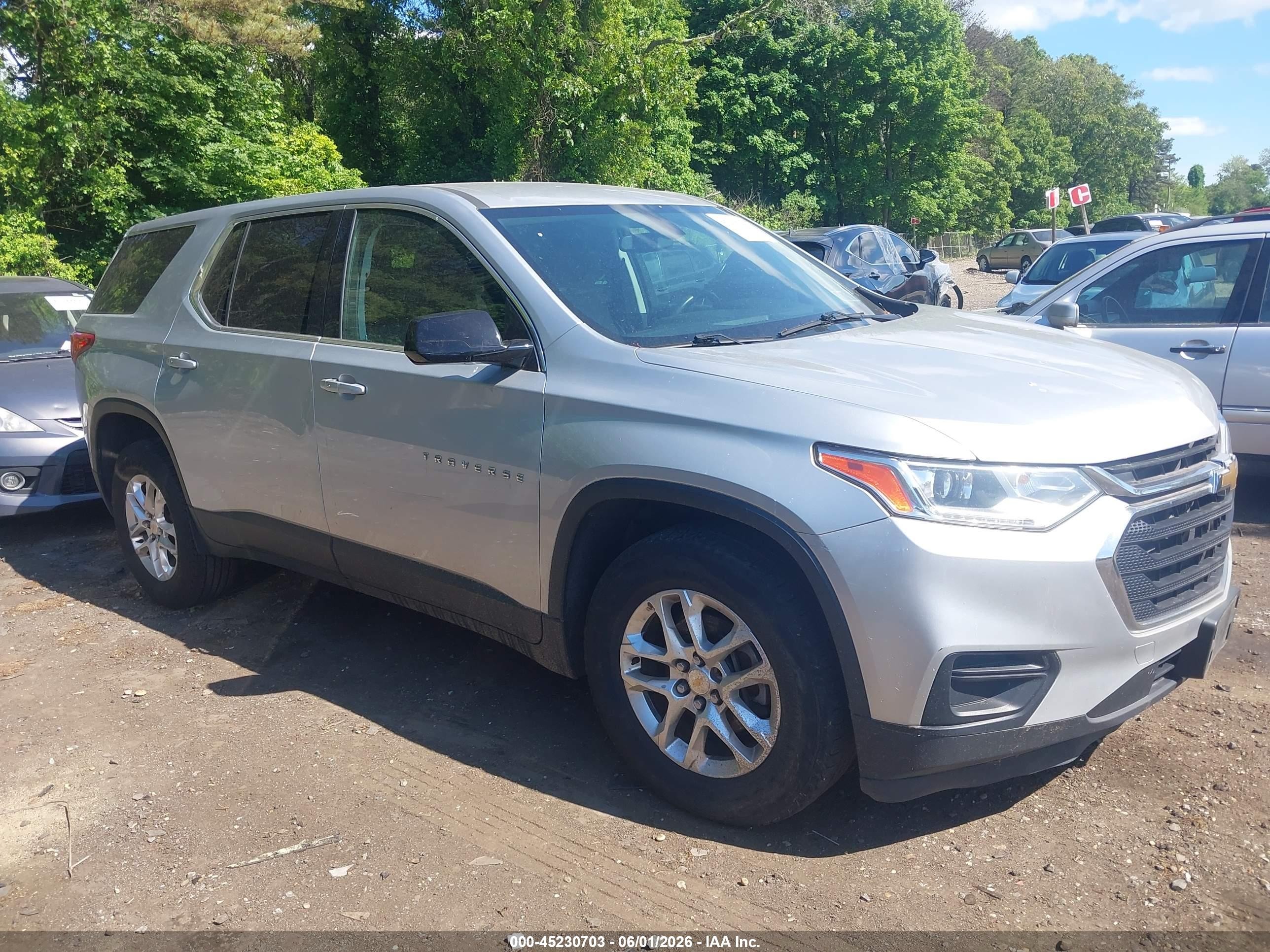 2019 Chevrolet Traverse Ls Gray vin: 1GNEVFKW1KJ279877