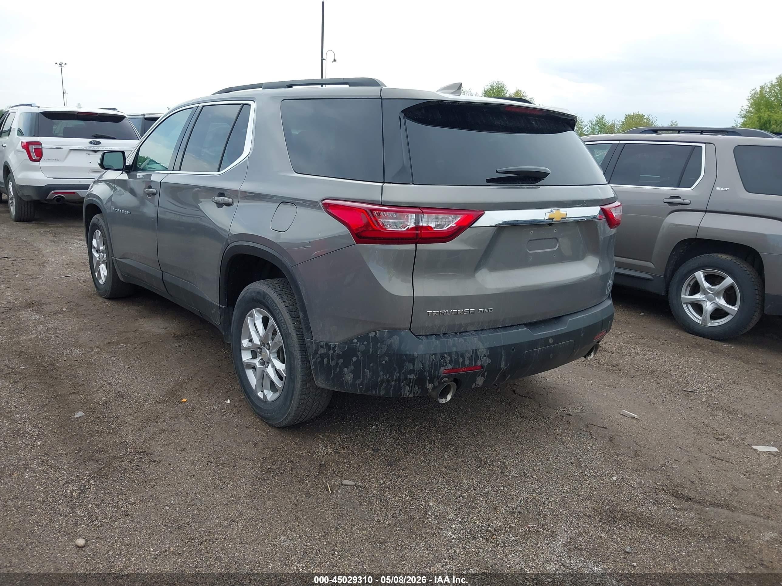 2019 Chevrolet Traverse 1lt Gray vin: 1GNEVGKW6KJ187797
