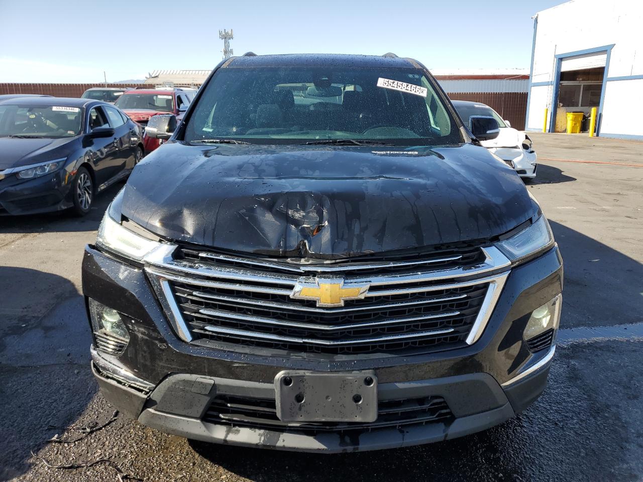 2023 Chevrolet Traverse Lt Black vin: 1GNEVGKW9PJ147043 Damage: Front Bumper Molding, Broken, Replacement Required
