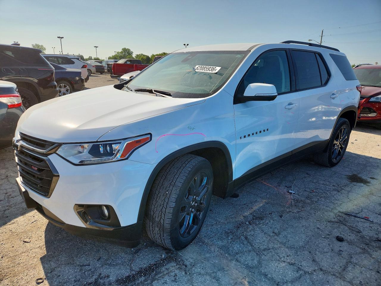 2021 Chevrolet Traverse Rs White vin: 1GNEVJKW2MJ241287