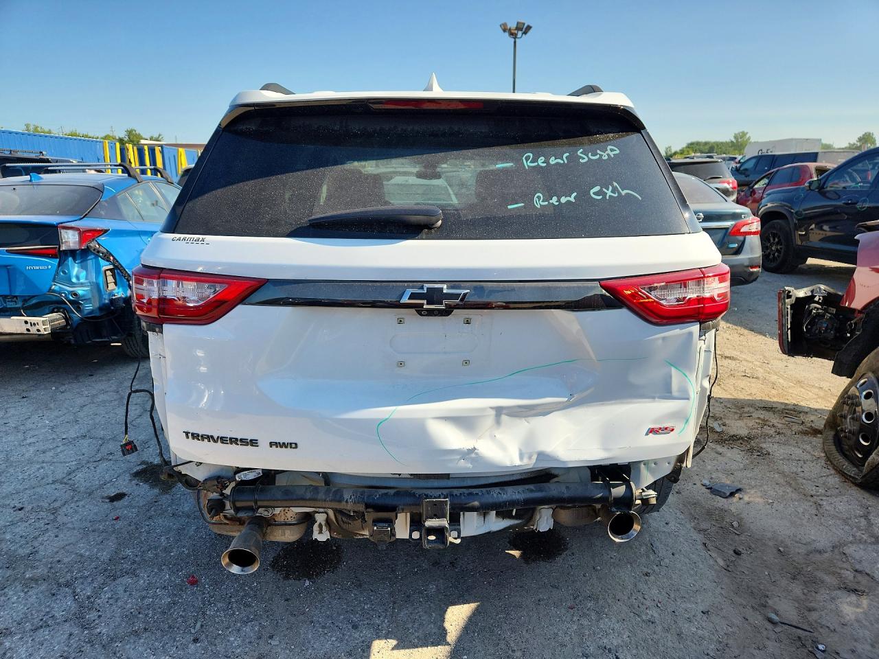 2021 Chevrolet Traverse Rs White vin: 1GNEVJKW2MJ241287