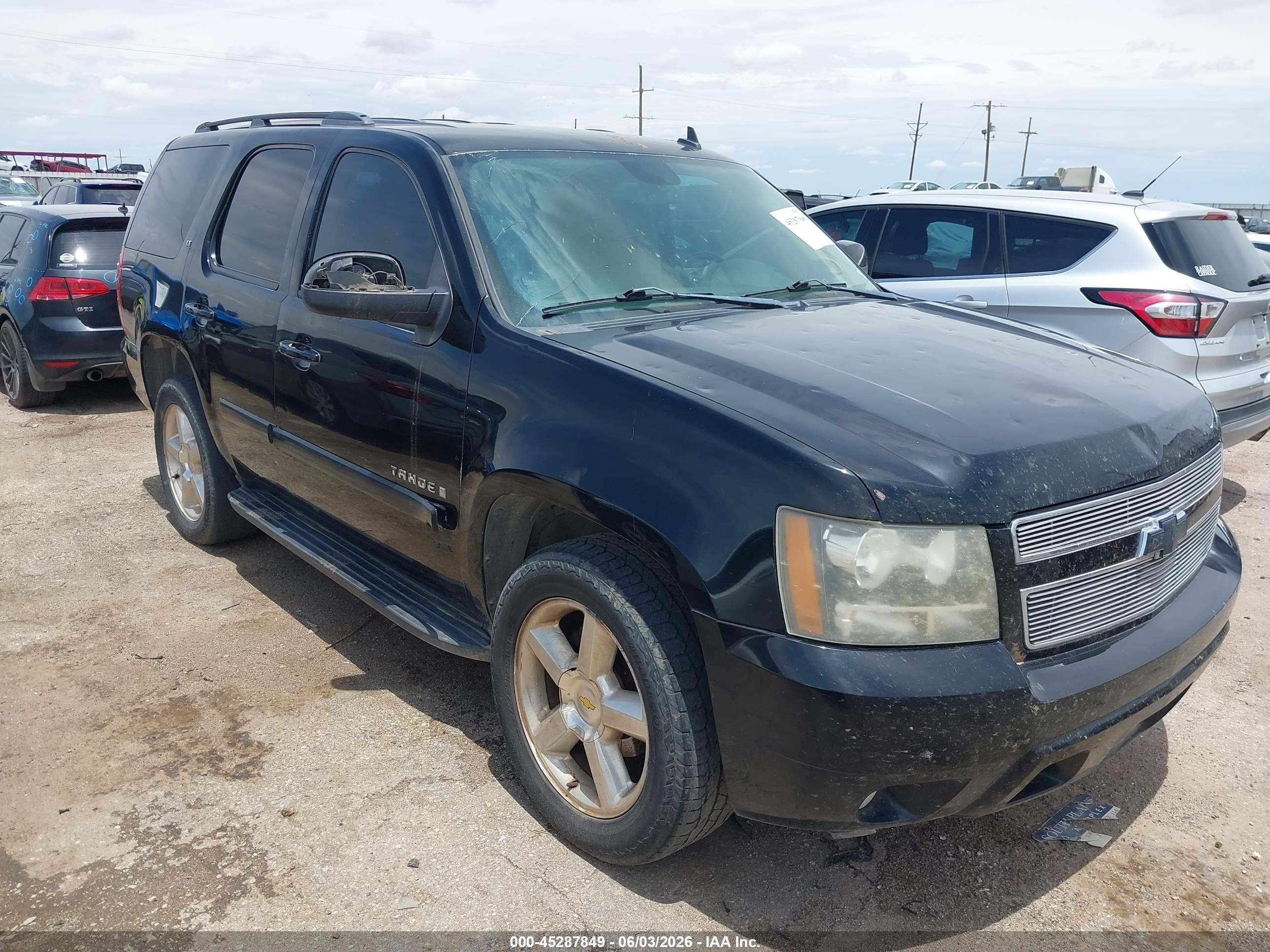 2008 Chevrolet Tahoe Lt Black vin: 1GNFC13008R270735