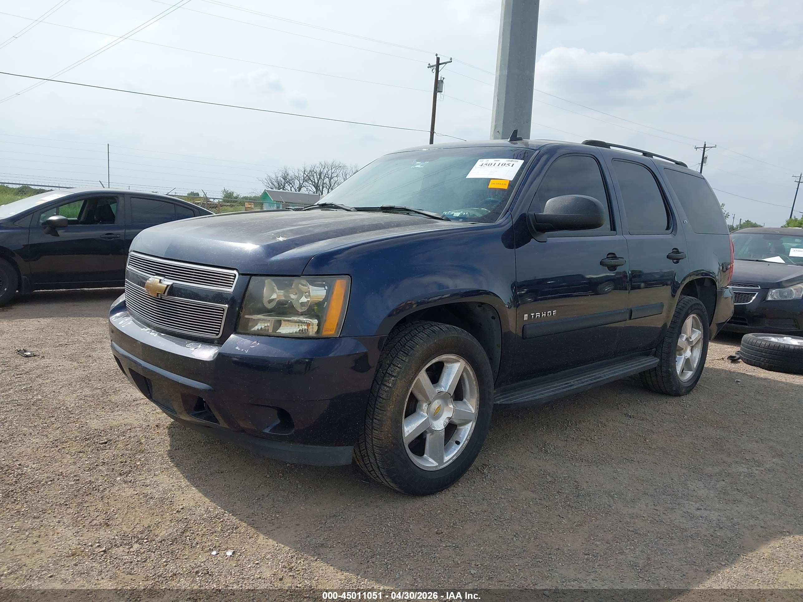 2007 Chevrolet Tahoe Ls Dark Blue vin: 1GNFC13027R287101
