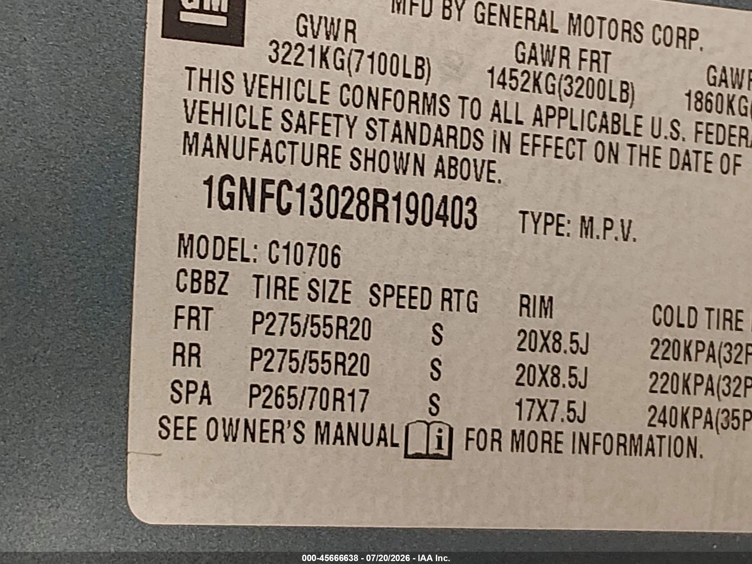 2008 Chevrolet Tahoe Ltz Синий vin: 1GNFC13028R190403