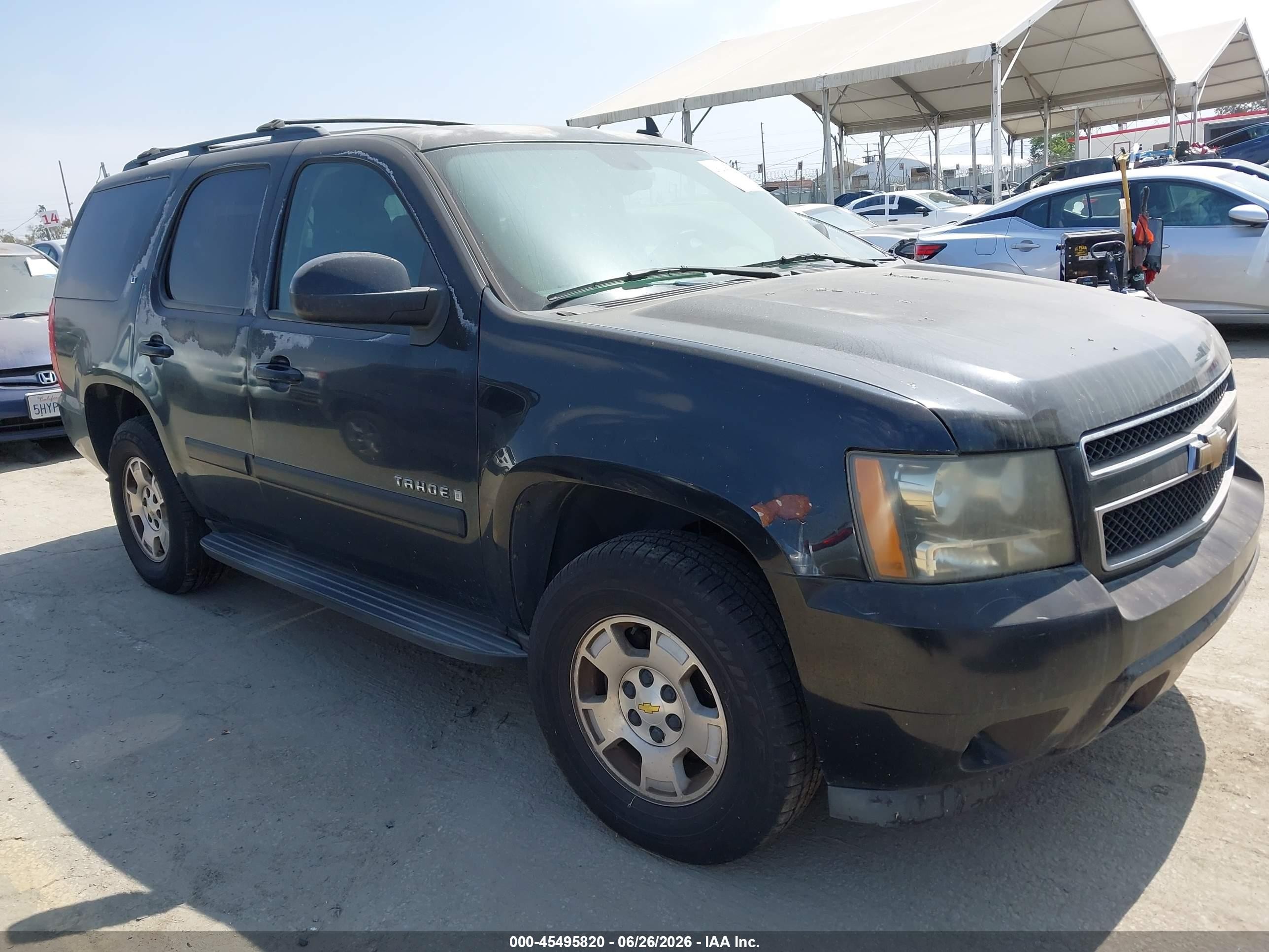 2007 Chevrolet Tahoe Lt Black vin: 1GNFC13037J368980