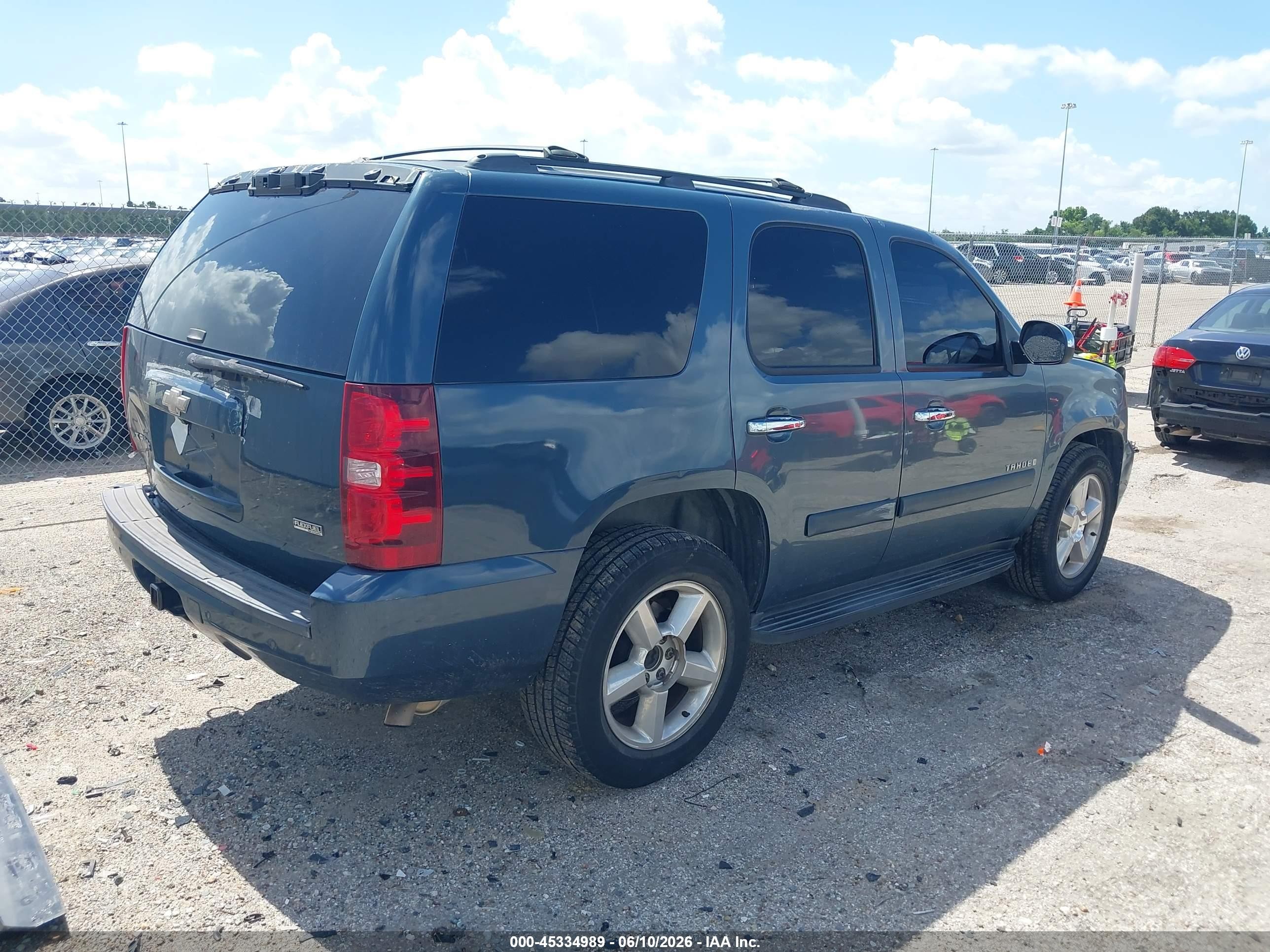2008 Chevrolet Tahoe Ltz Blue vin: 1GNFC13038R151982
