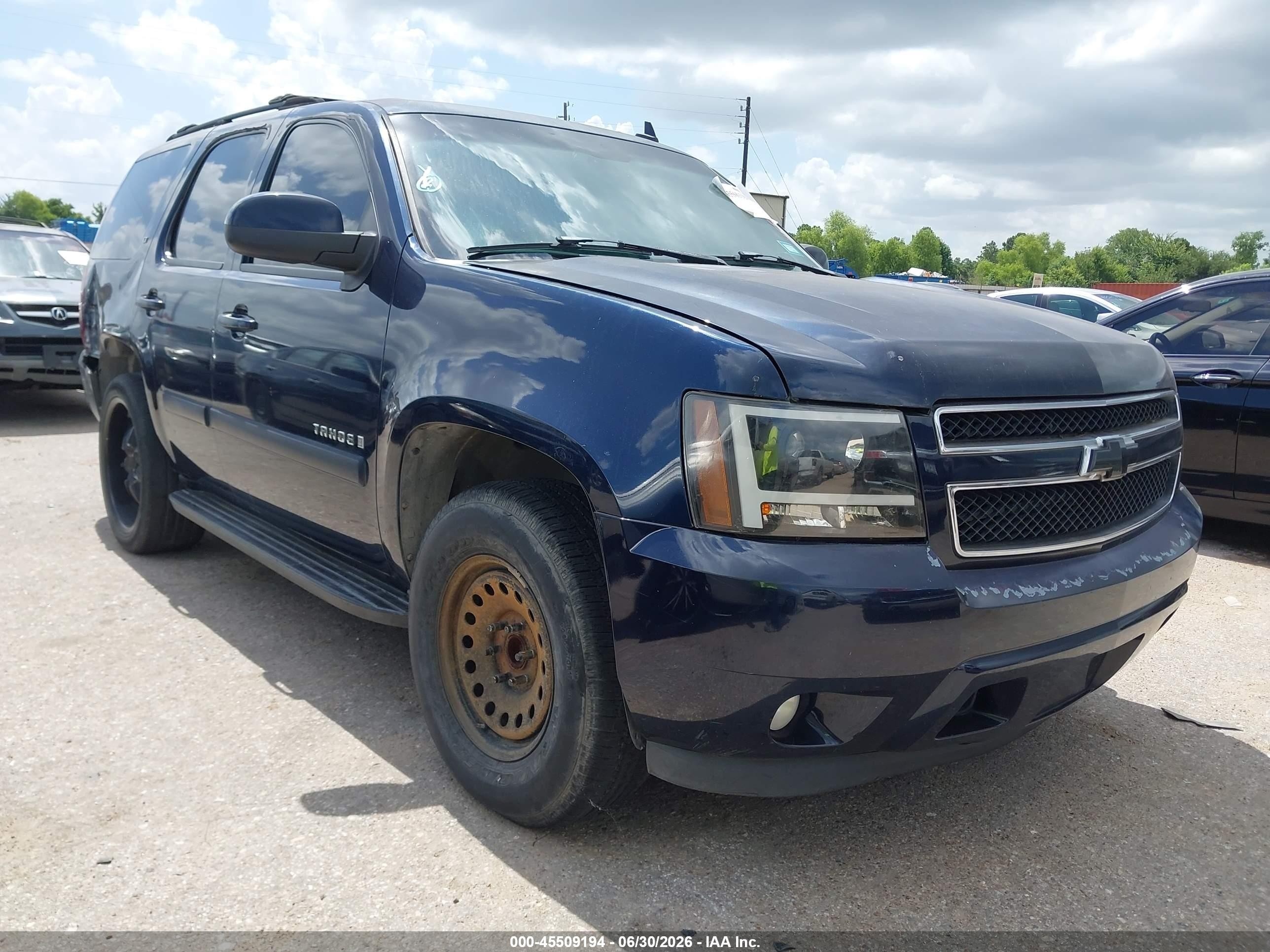 2007 Chevrolet Tahoe Lt Dark Blue vin: 1GNFC13047R285561