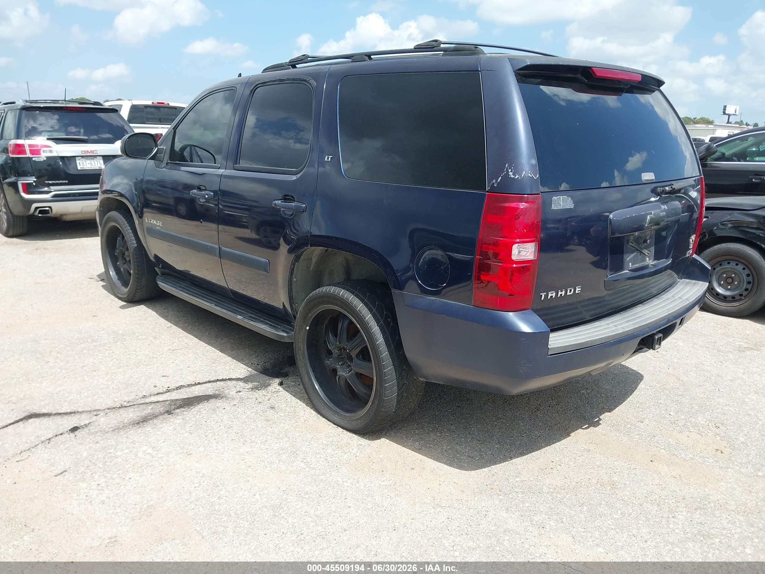 2007 Chevrolet Tahoe Lt Dark Blue vin: 1GNFC13047R285561