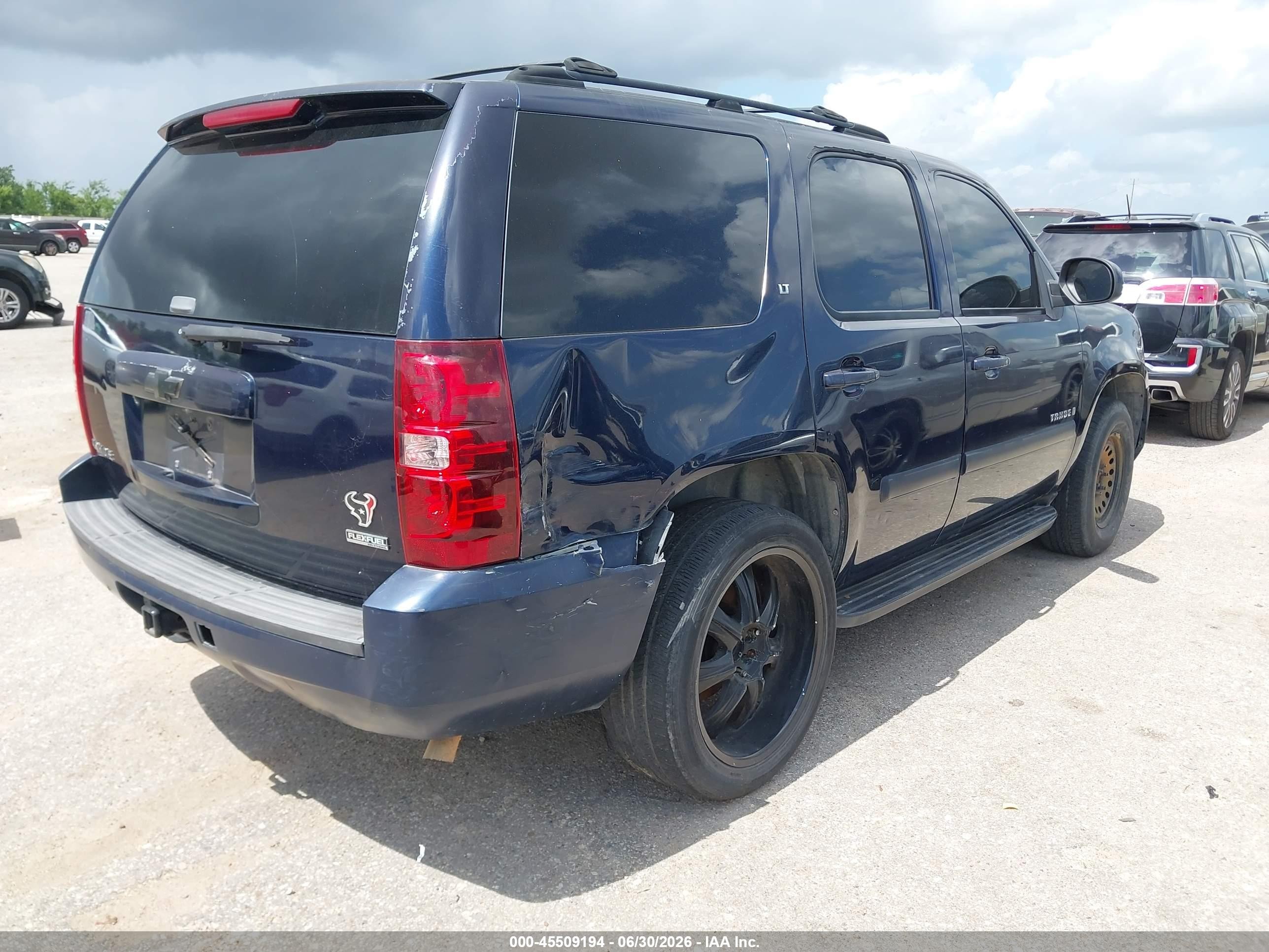 2007 Chevrolet Tahoe Lt Dark Blue vin: 1GNFC13047R285561